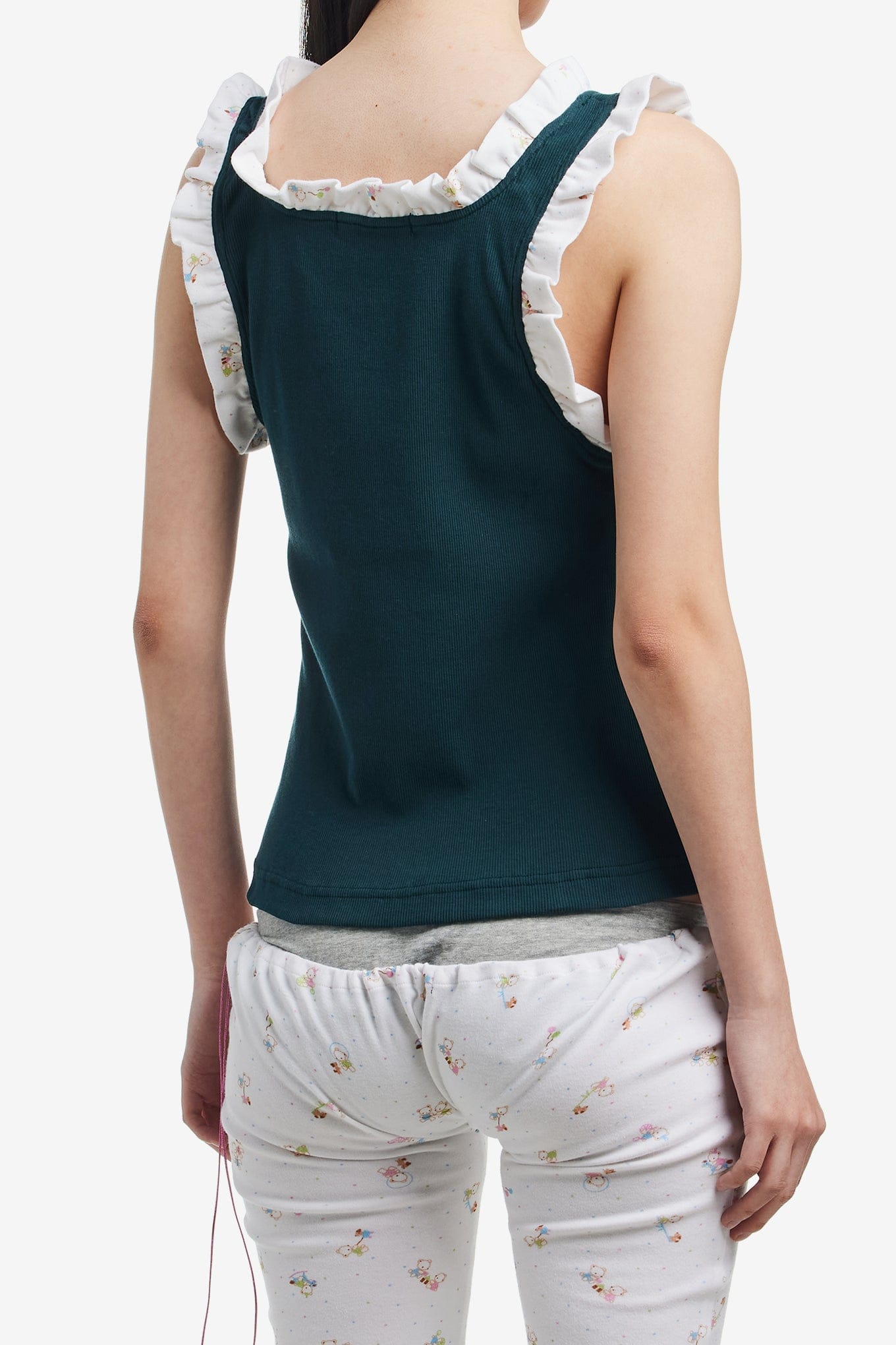 ANS Dotsloevner FRILLED TANK TOP