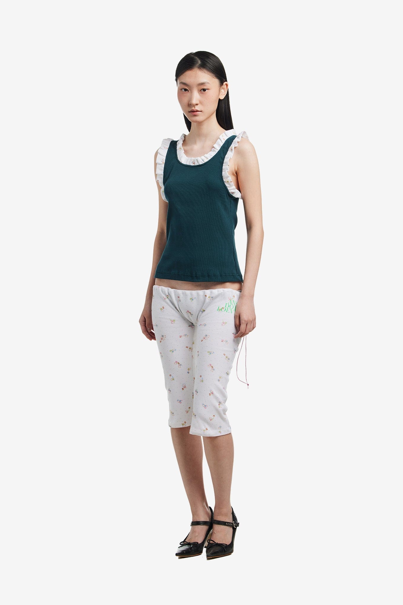 ANS Dotsloevner FRILLED TANK TOP