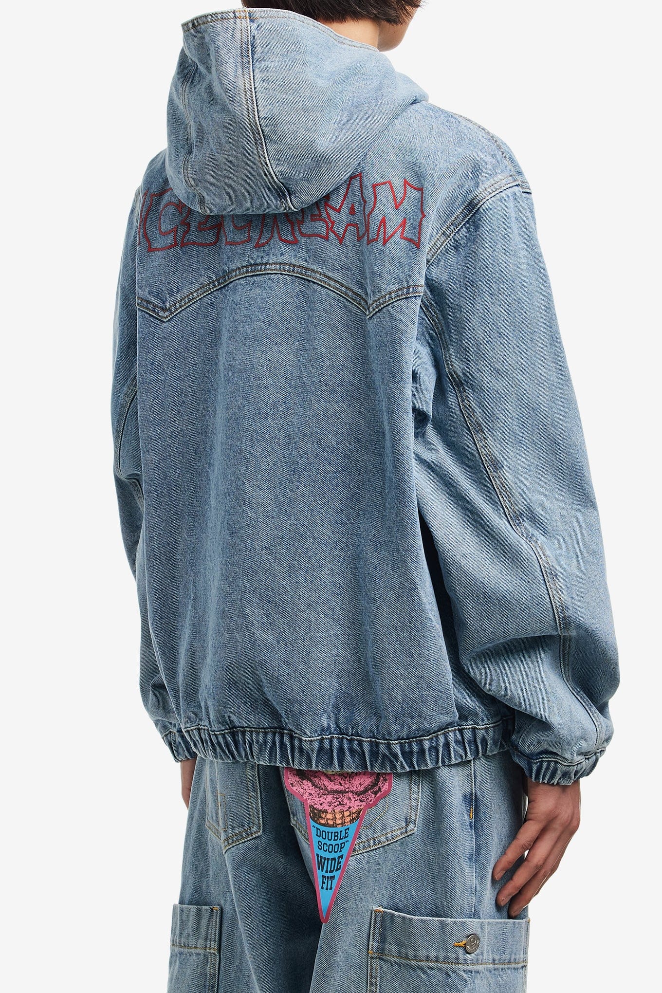 ICE CREAM WESTERN HOODED DENIM JACKET