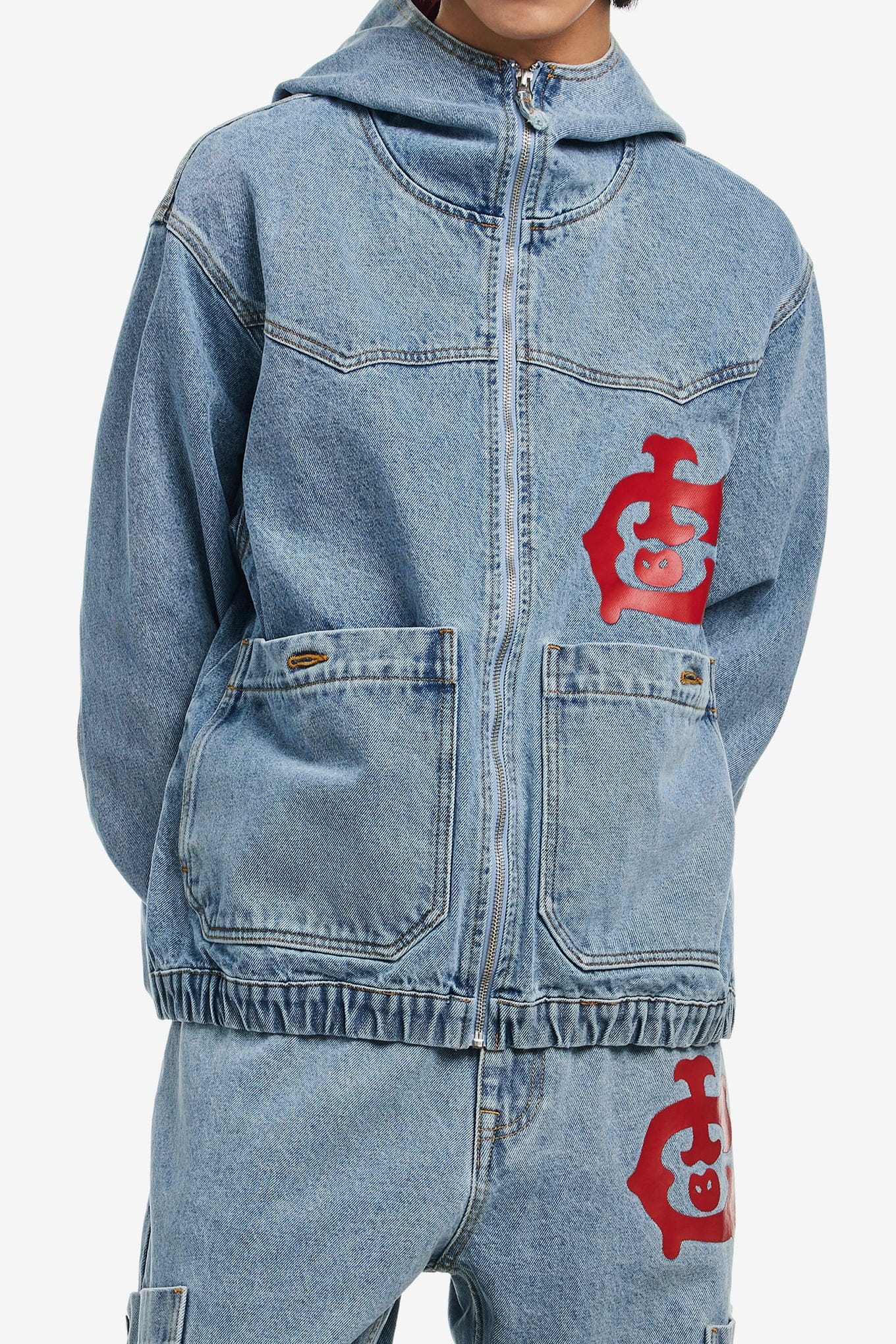 ICE CREAM WESTERN HOODED DENIM JACKET