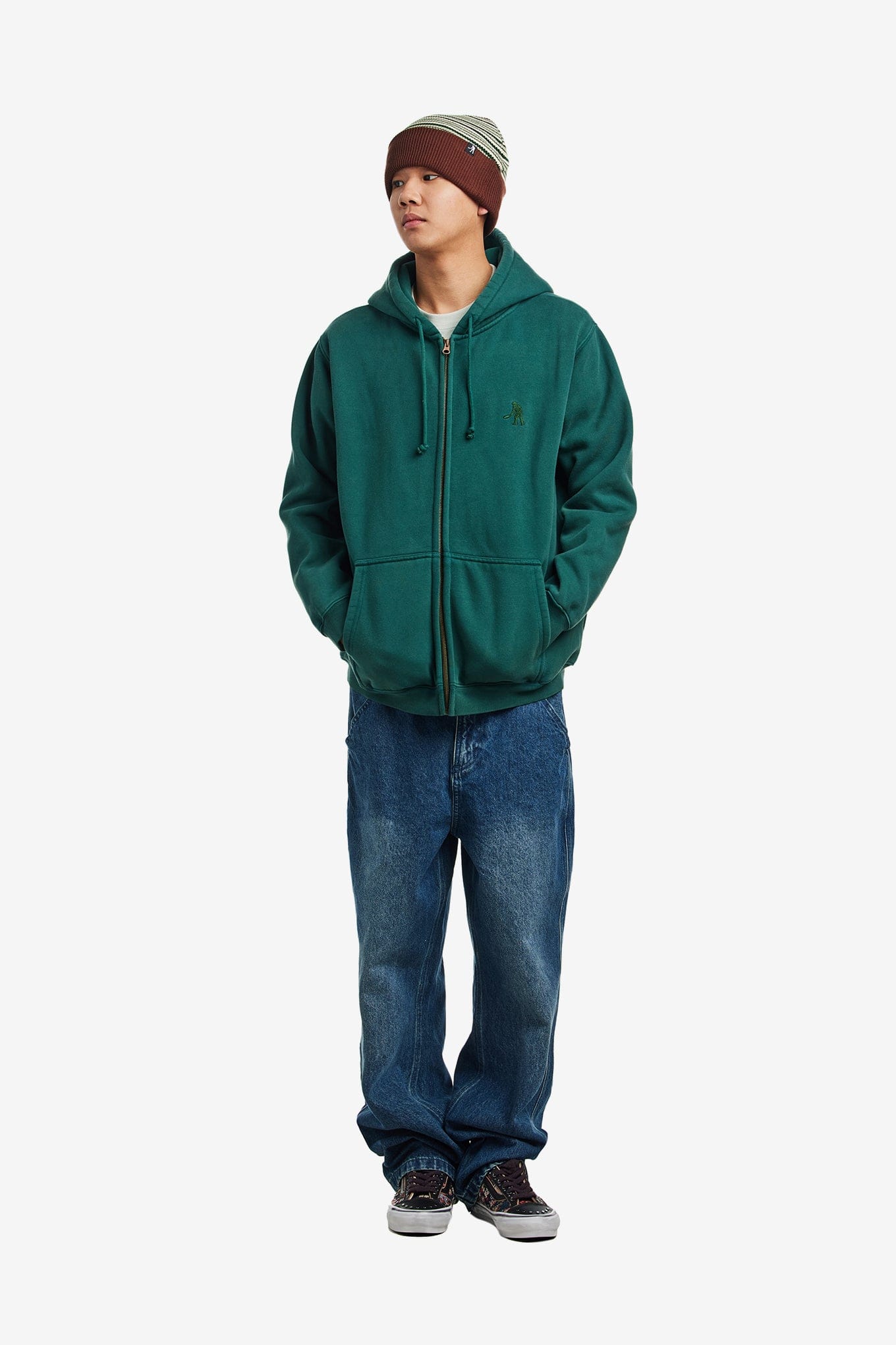 PASS PORT SOLID WORKERS ZIP HOOD