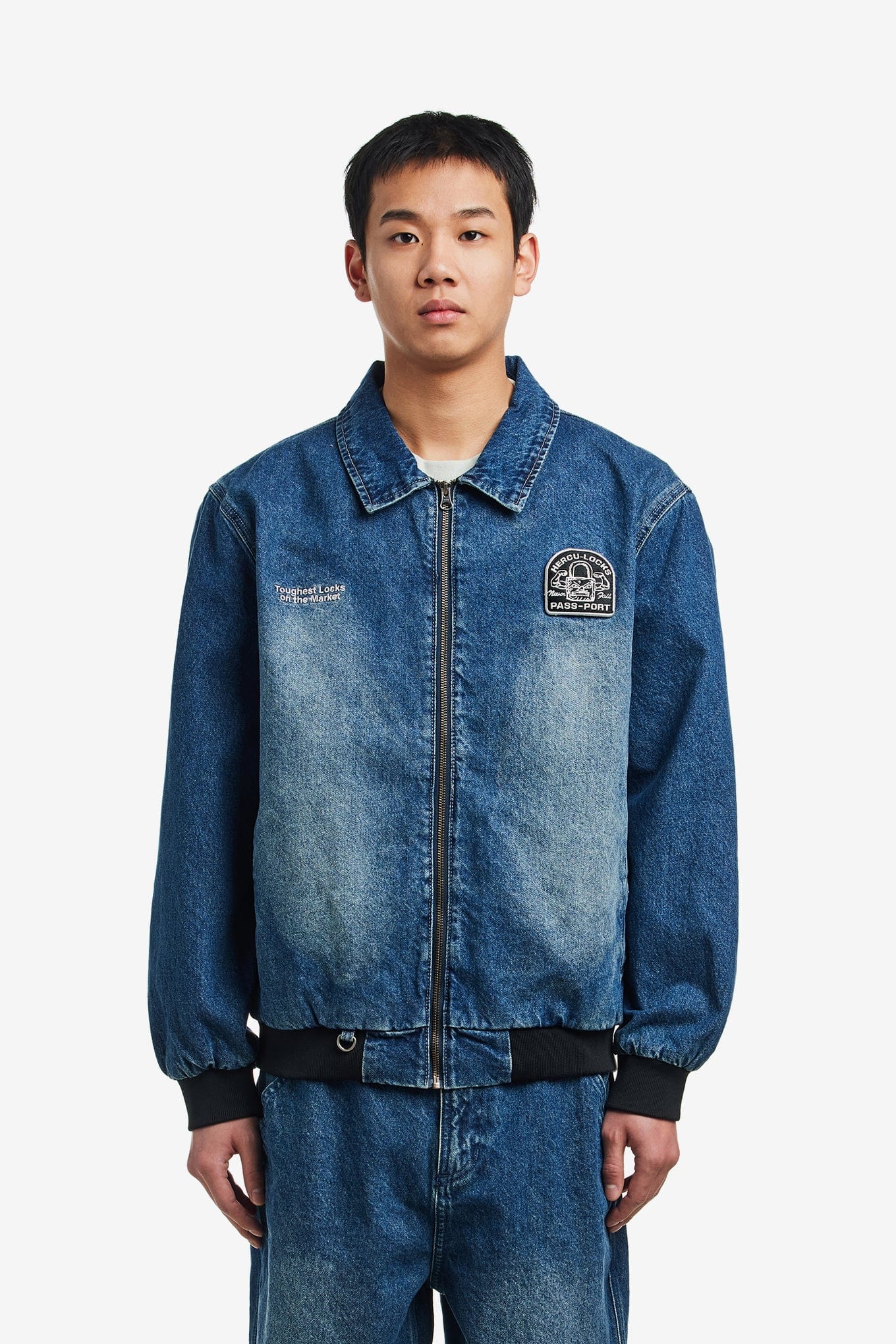PASS PORT HERCU - LOCKS RECYCLED DENIM FREIGHT JACKET