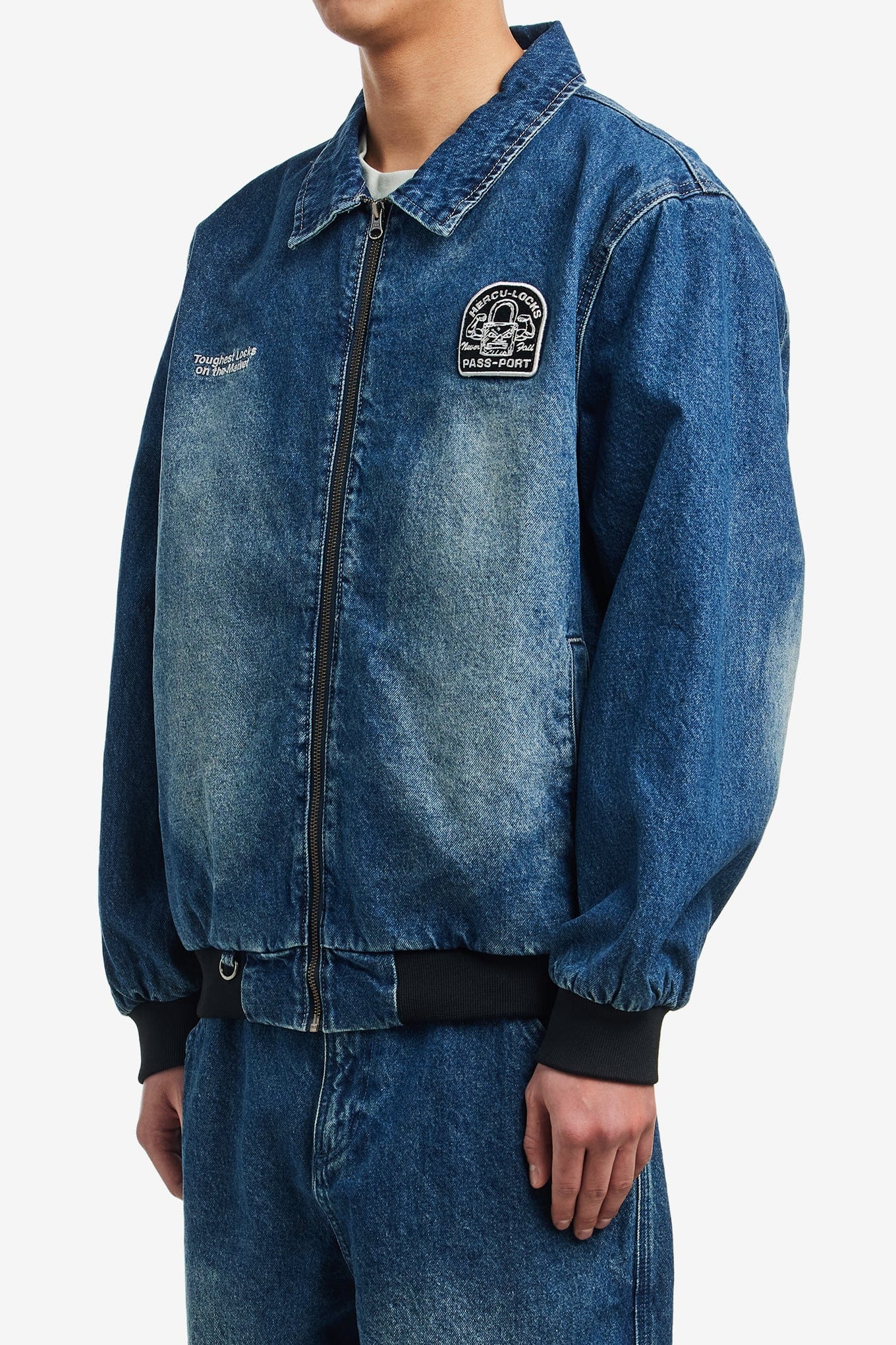 PASS PORT HERCU - LOCKS RECYCLED DENIM FREIGHT JACKET