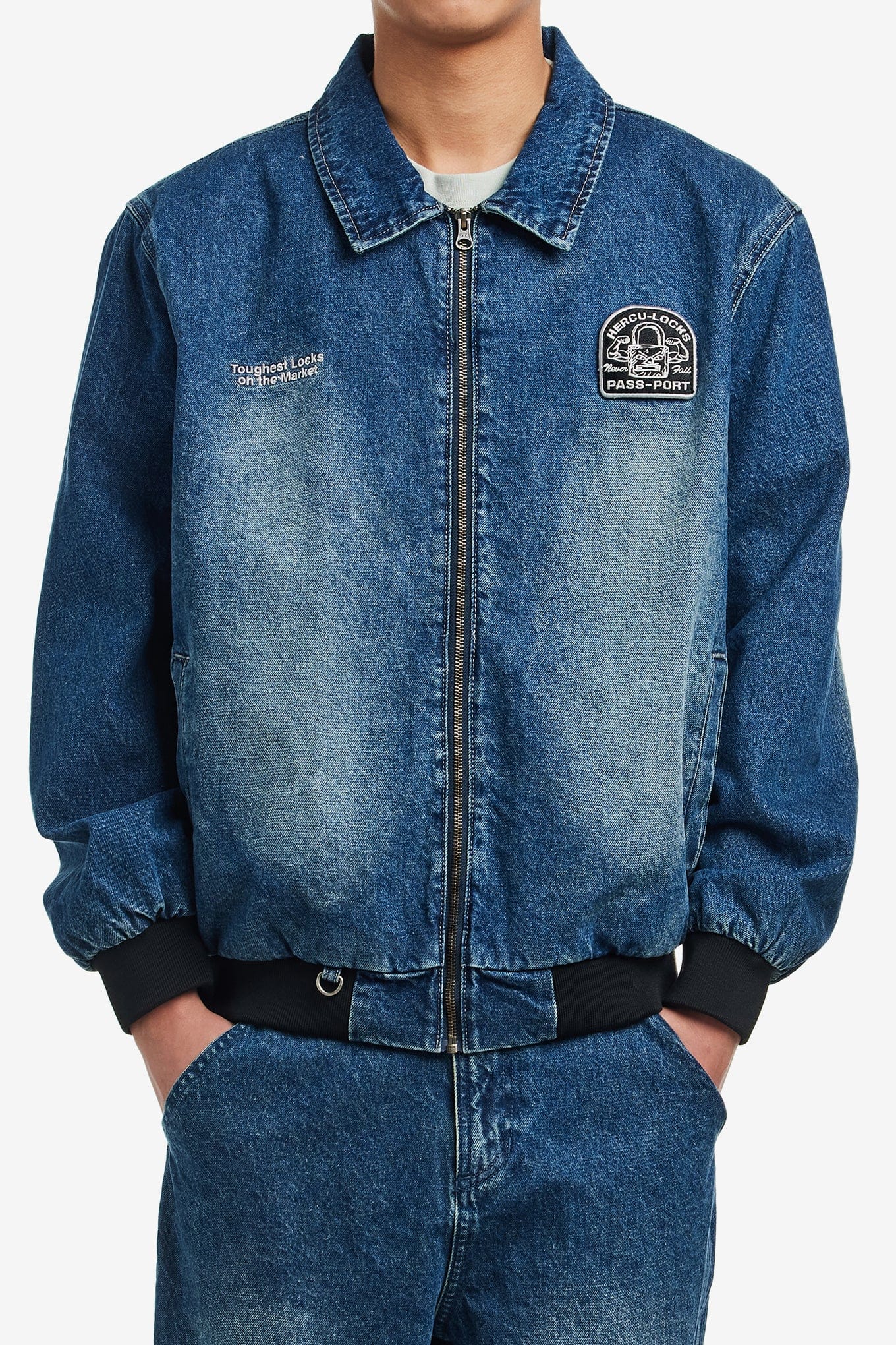 PASS PORT HERCU - LOCKS RECYCLED DENIM FREIGHT JACKET