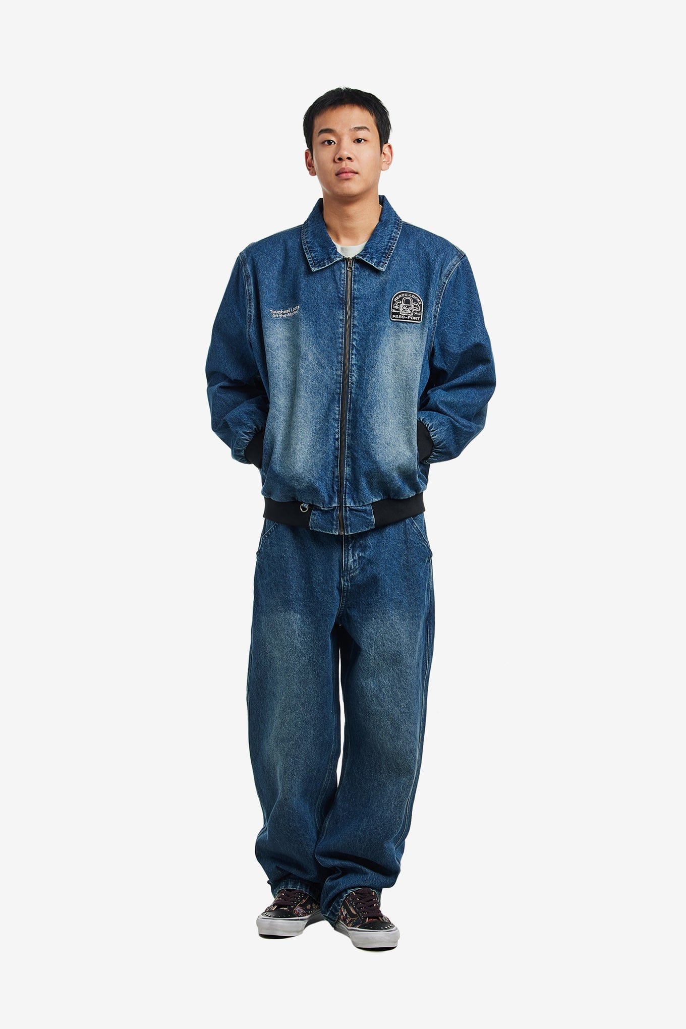 PASS PORT HERCU - LOCKS RECYCLED DENIM FREIGHT JACKET