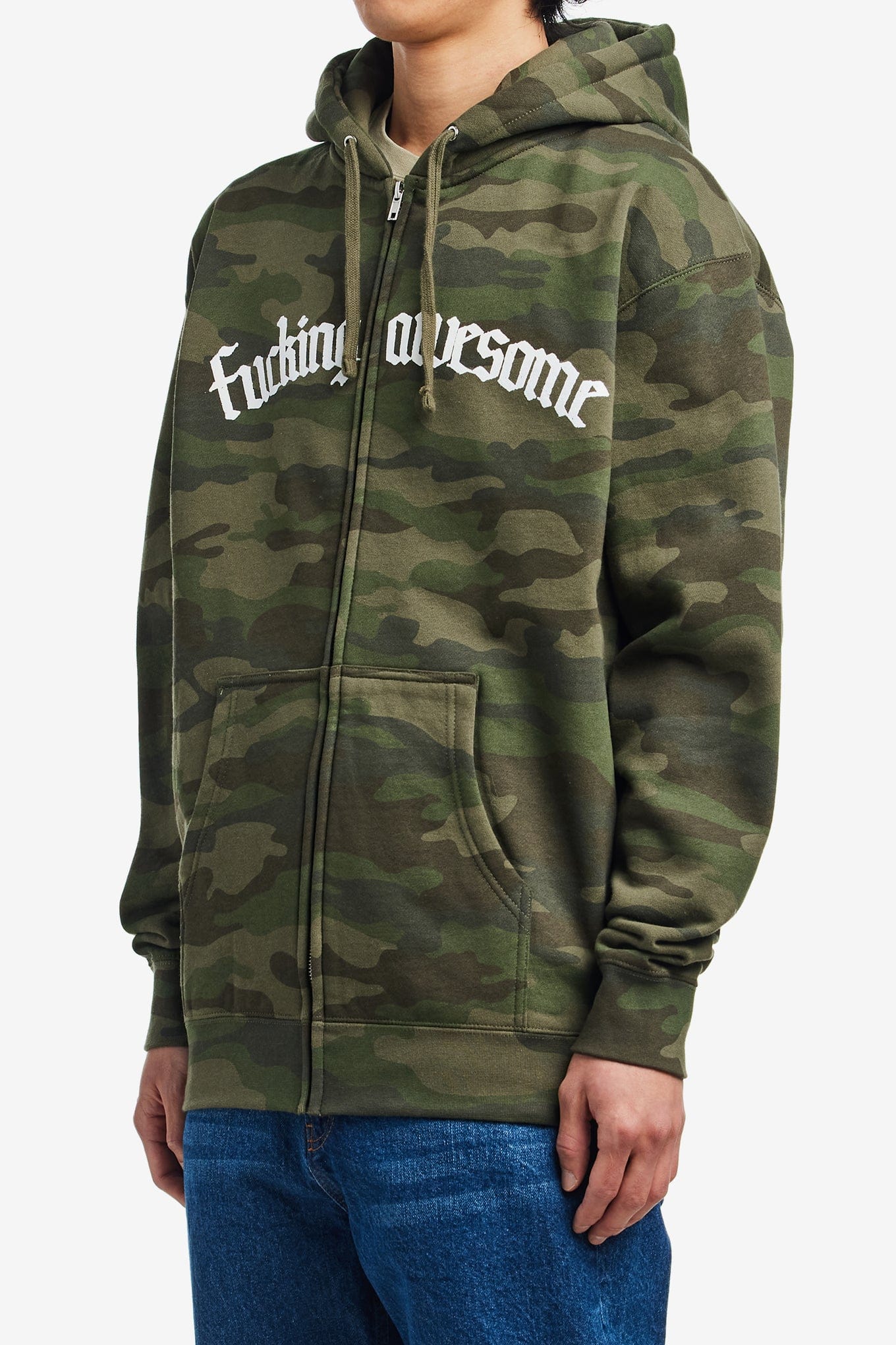 Fucking Awesome BLACKLETTER LOGO ZIPPED HOODIE
