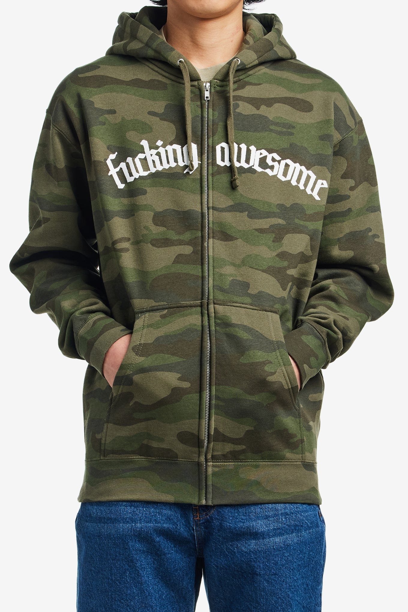 Fucking Awesome BLACKLETTER LOGO ZIPPED HOODIE