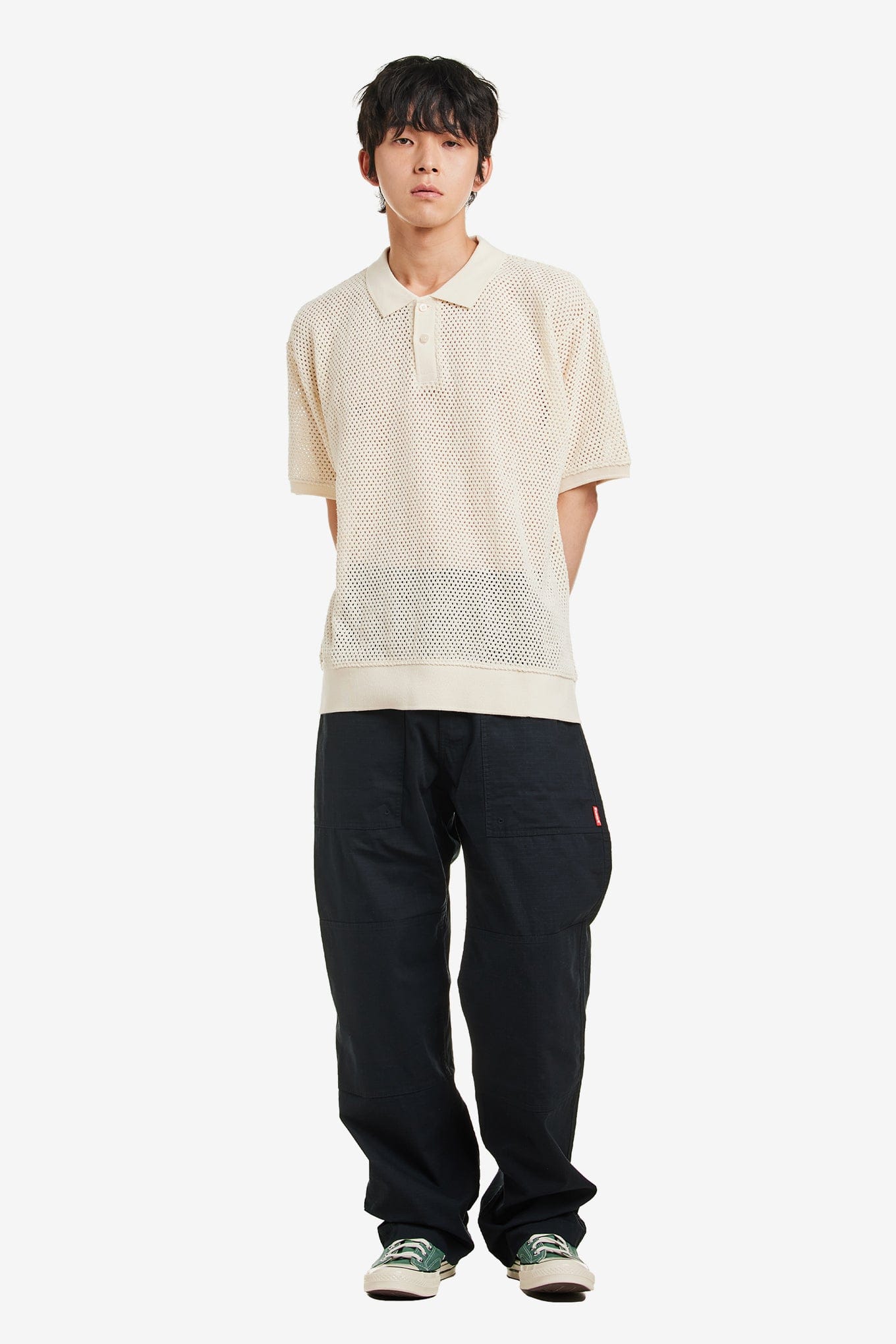 OBEY DUKE MESH POLO SS