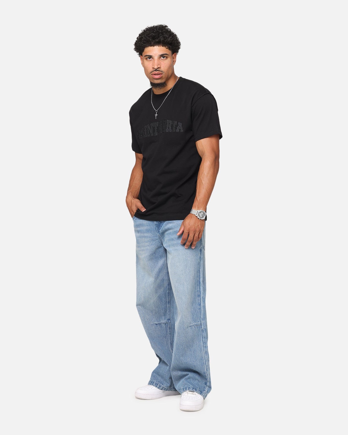 Saint Morta Oklahoma Xweave Lafayette T - Shirt Black/Black