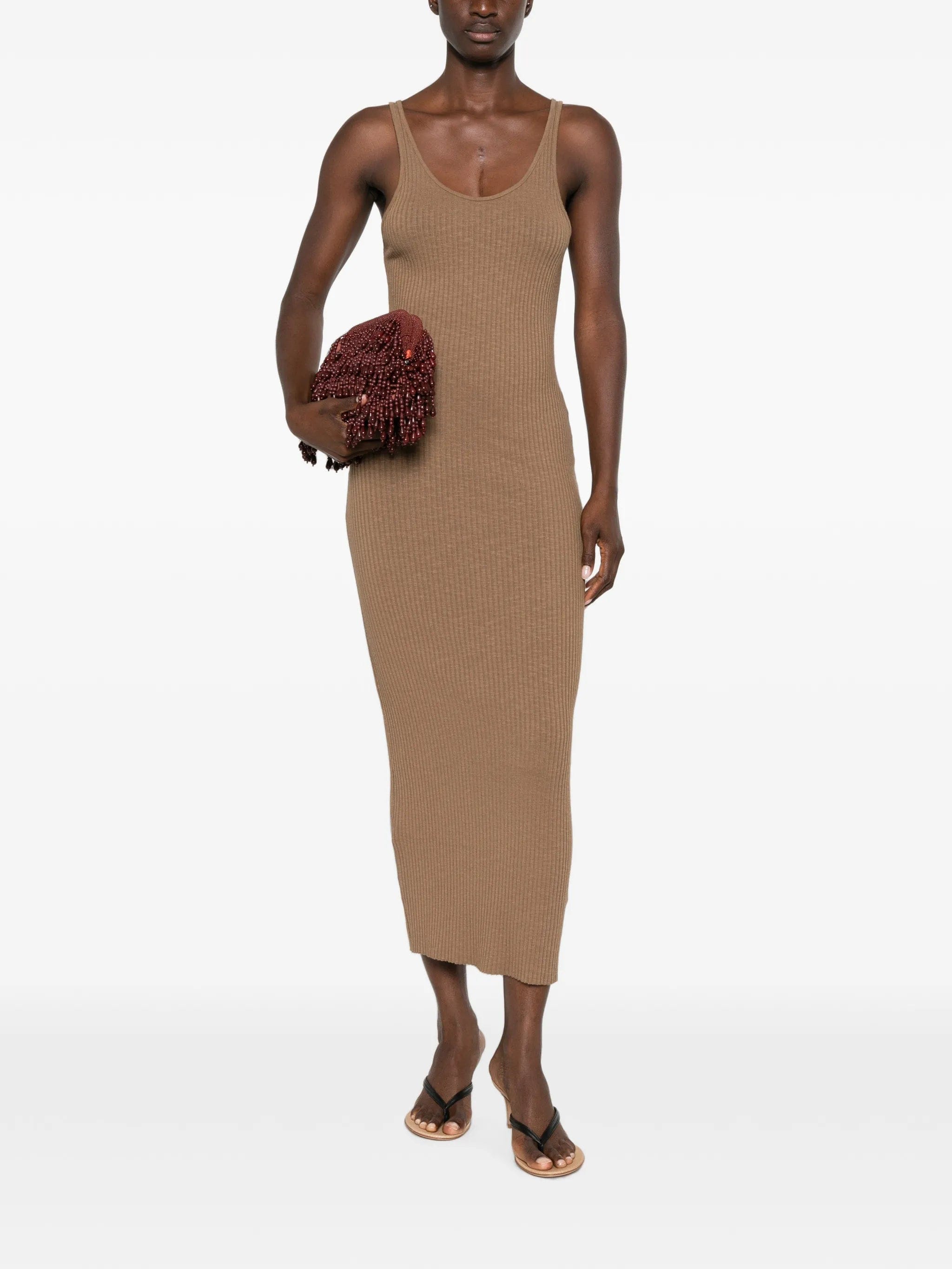 Enza Costa ribbed - knit slim - fit midi dress