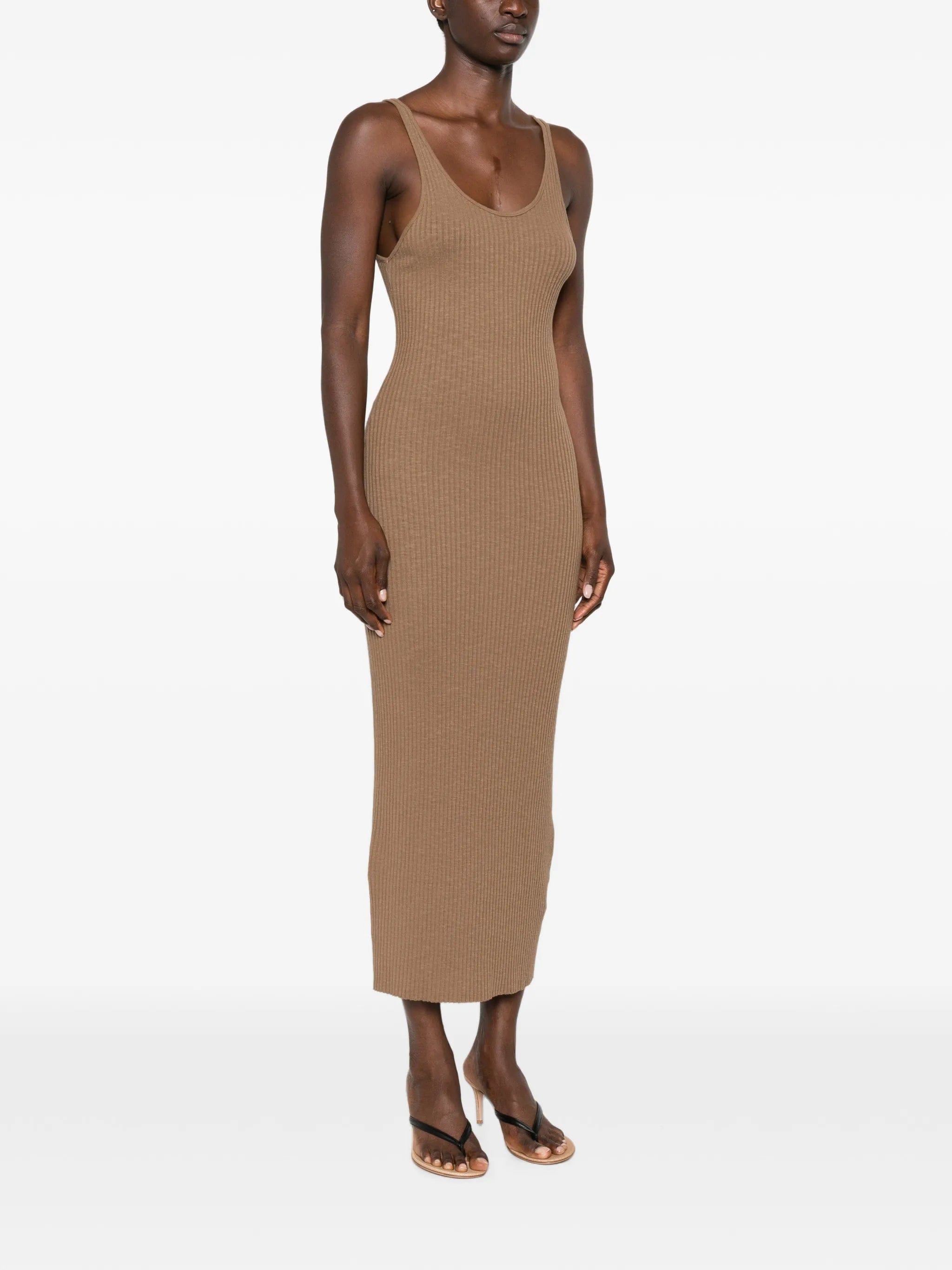 Enza Costa ribbed - knit slim - fit midi dress