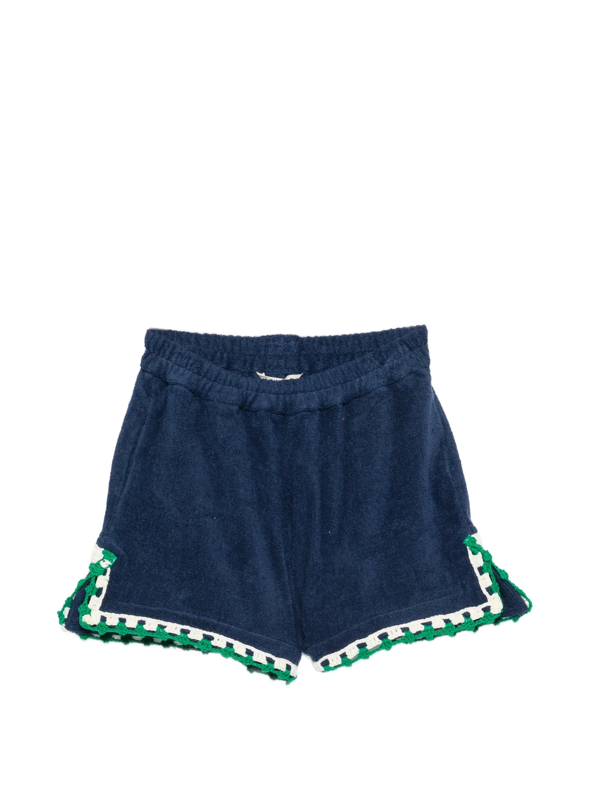 TERRY Puesto Estate crochet - trim shorts
