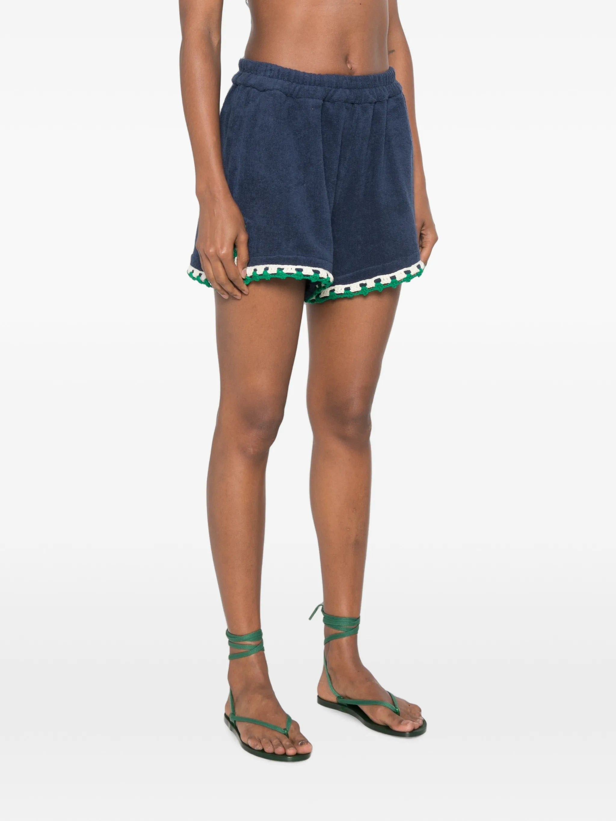 TERRY Puesto Estate crochet - trim shorts