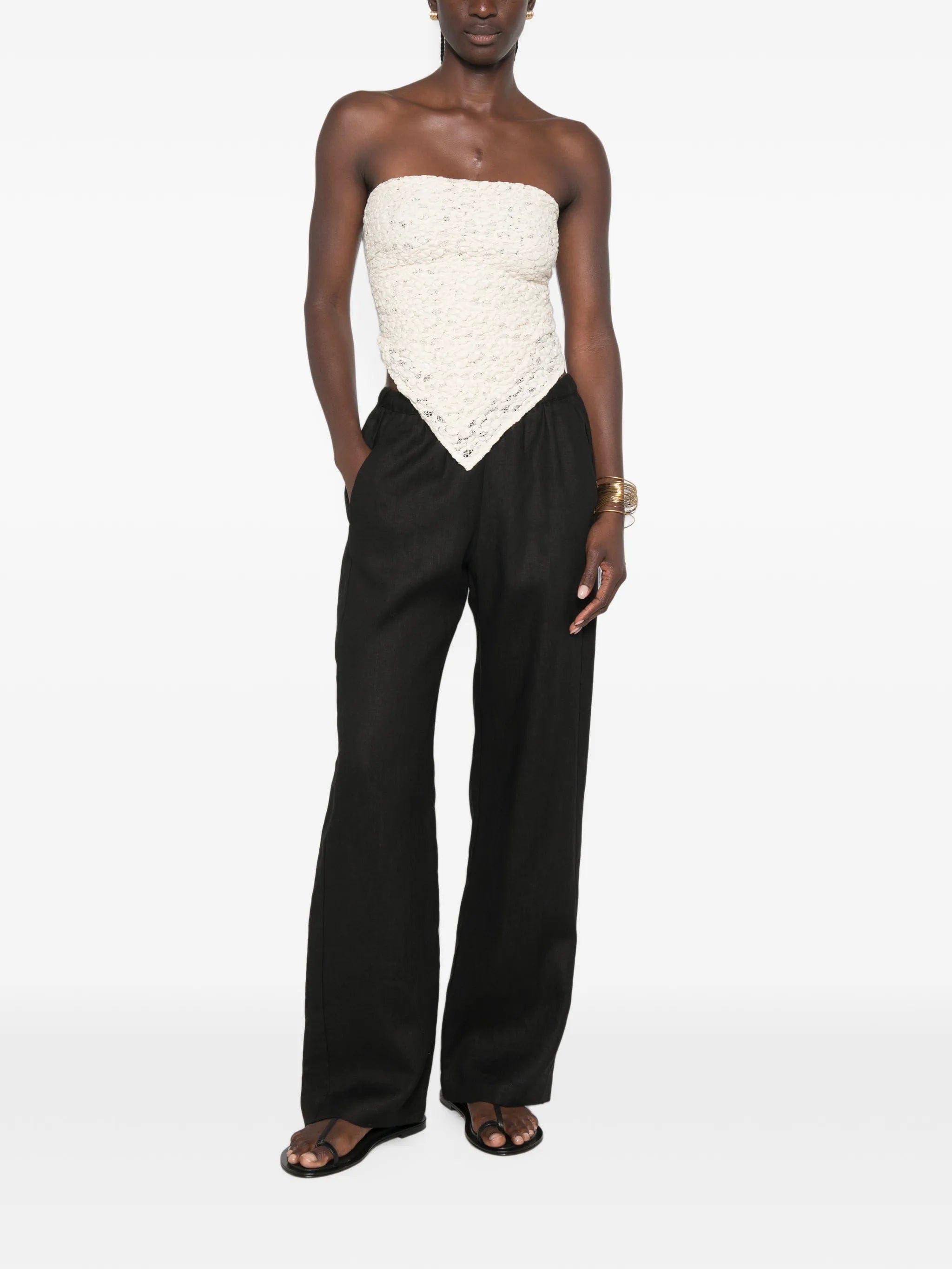 Enza Costa elasticated - waist wide - leg trousers