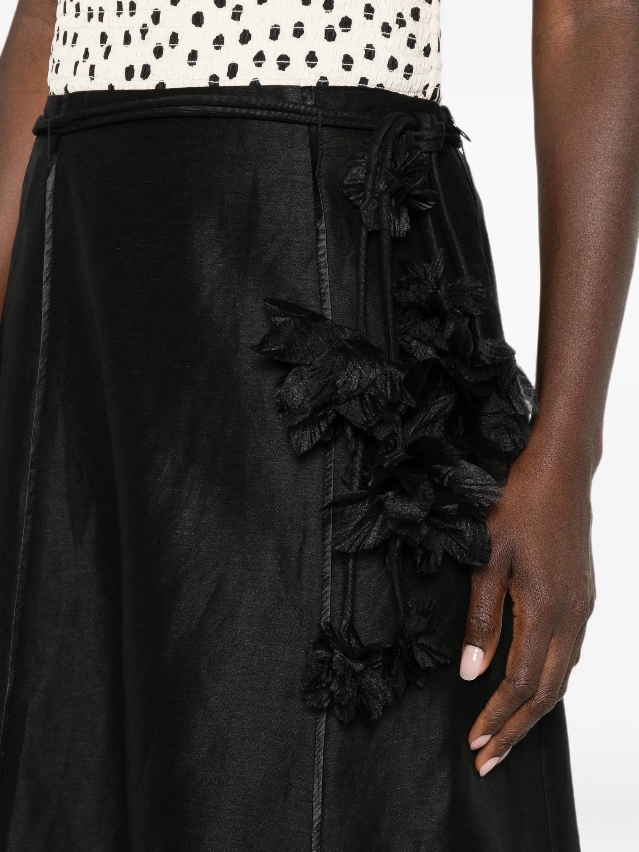 Aje Demi floral - embellished maxi skirt