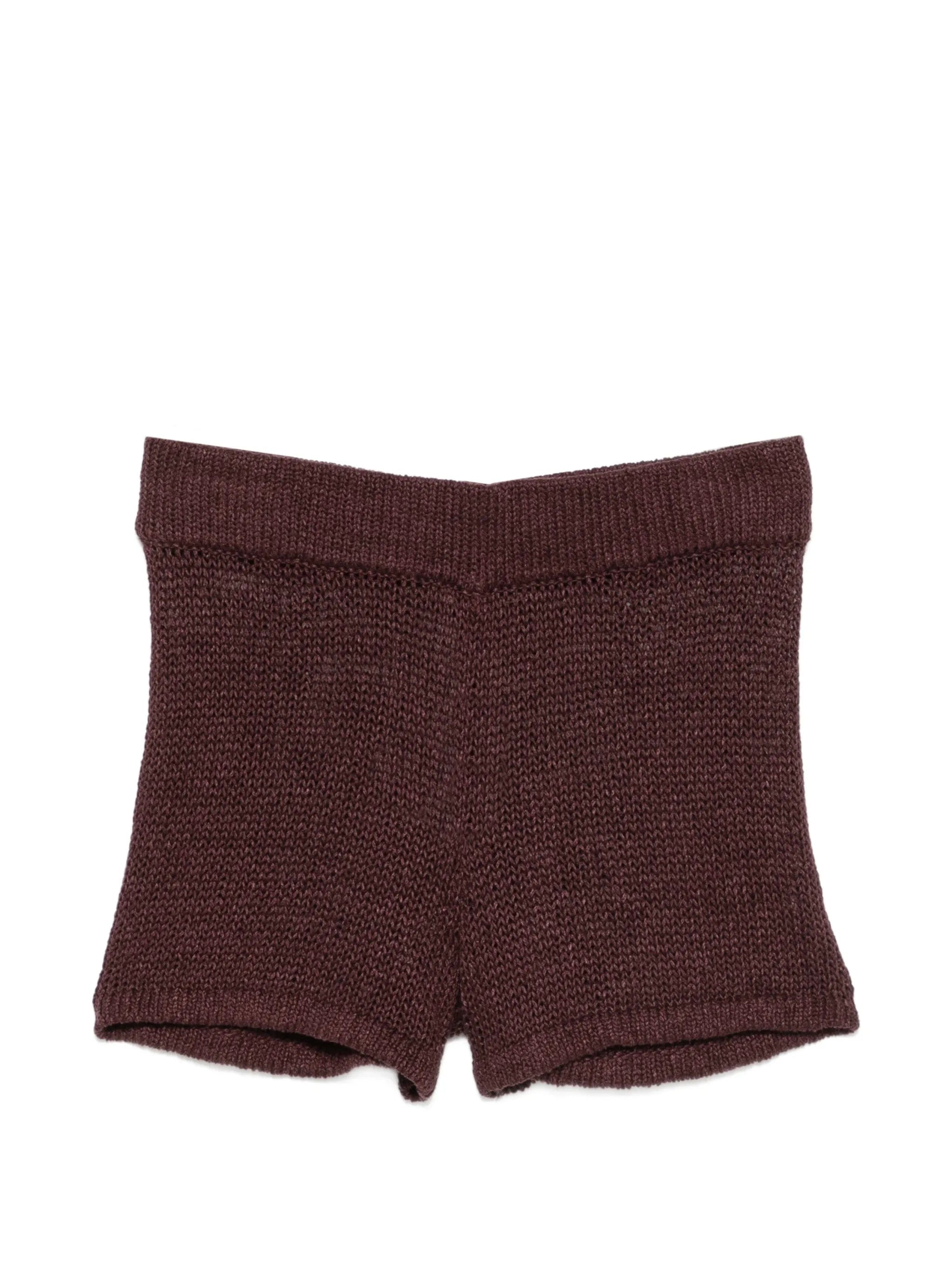 Enza Costa linen open knit shorts