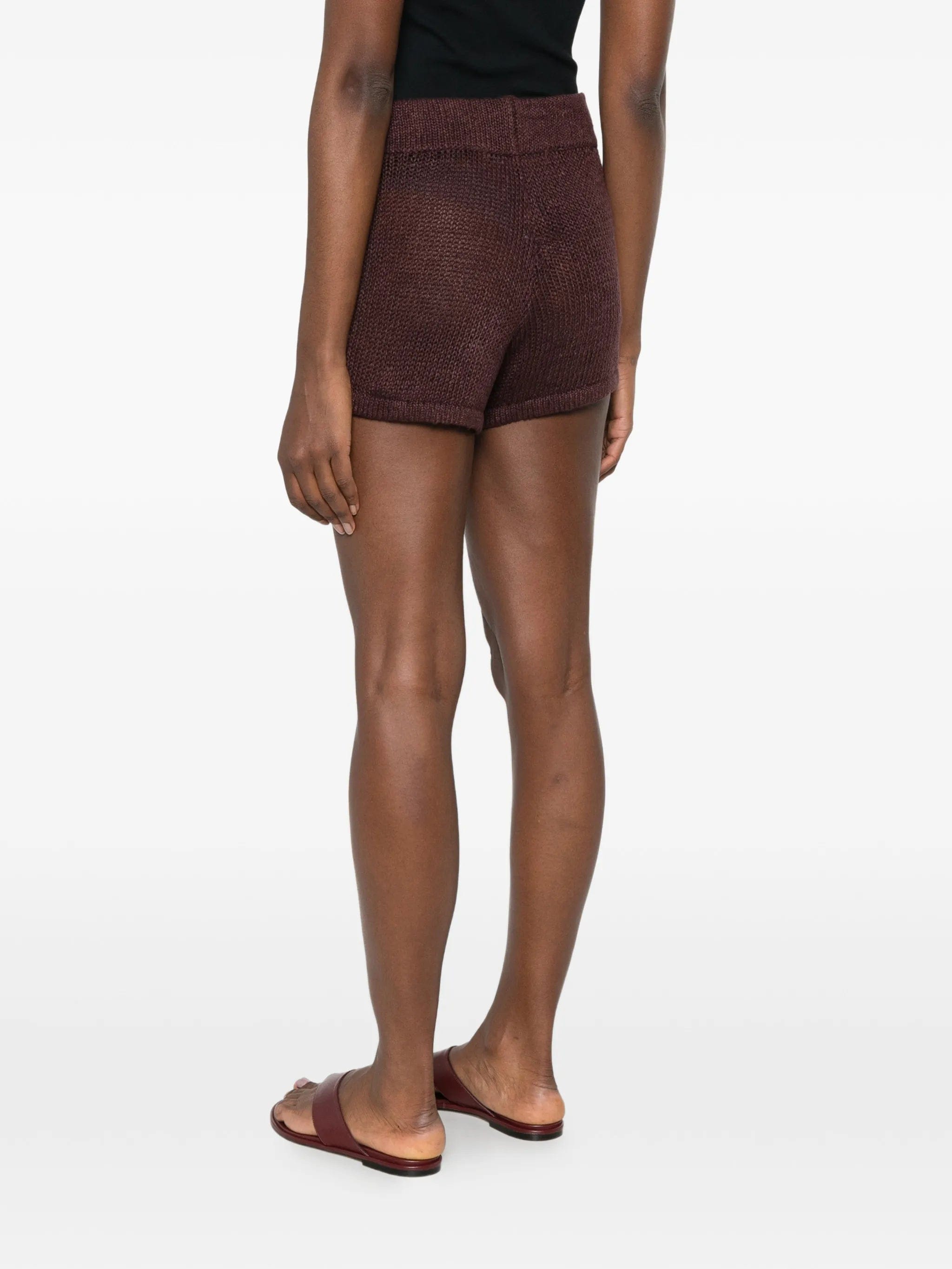 Enza Costa linen open knit shorts