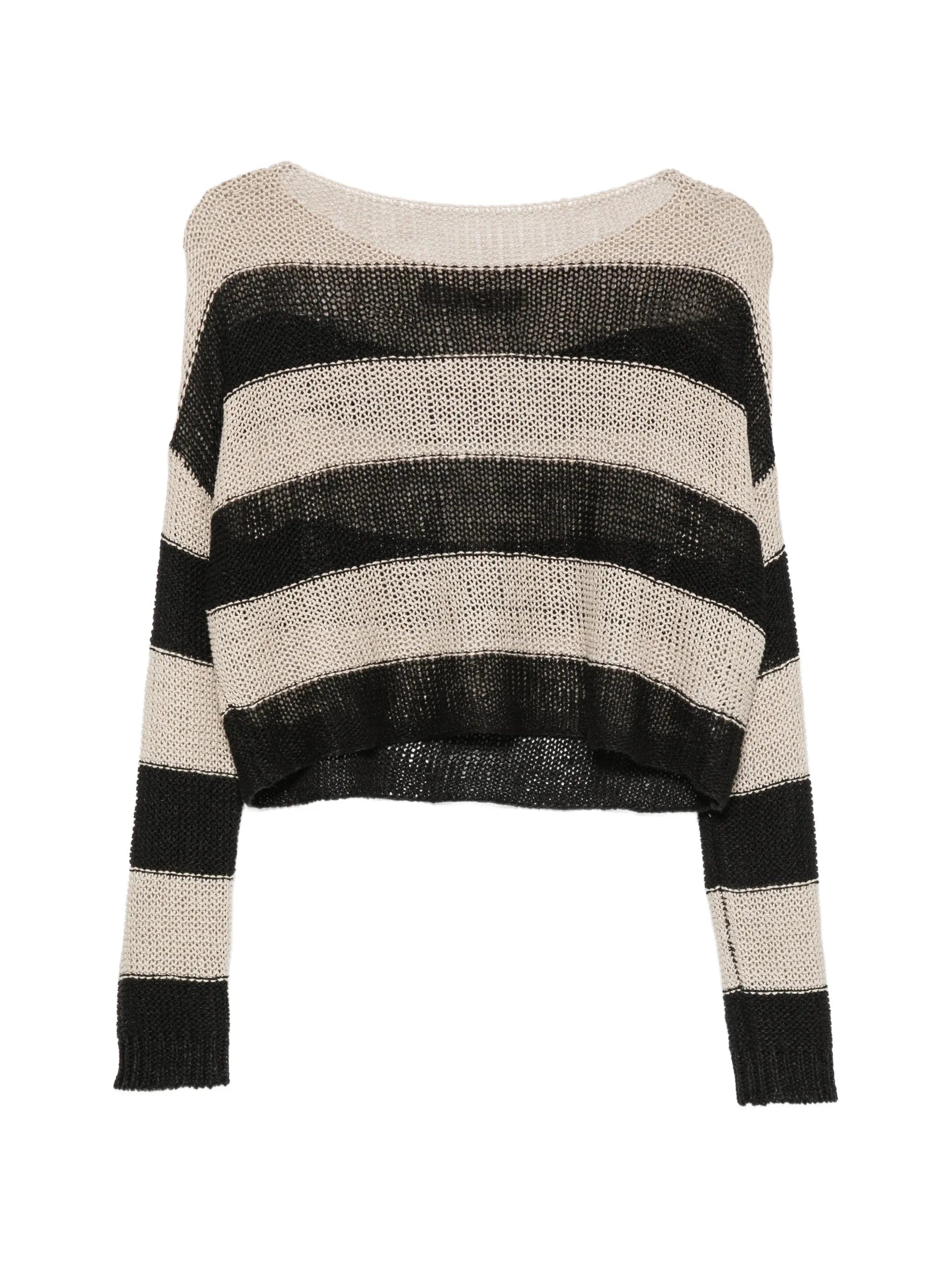 Enza Costa stripe - pattern bateau - neck sweater