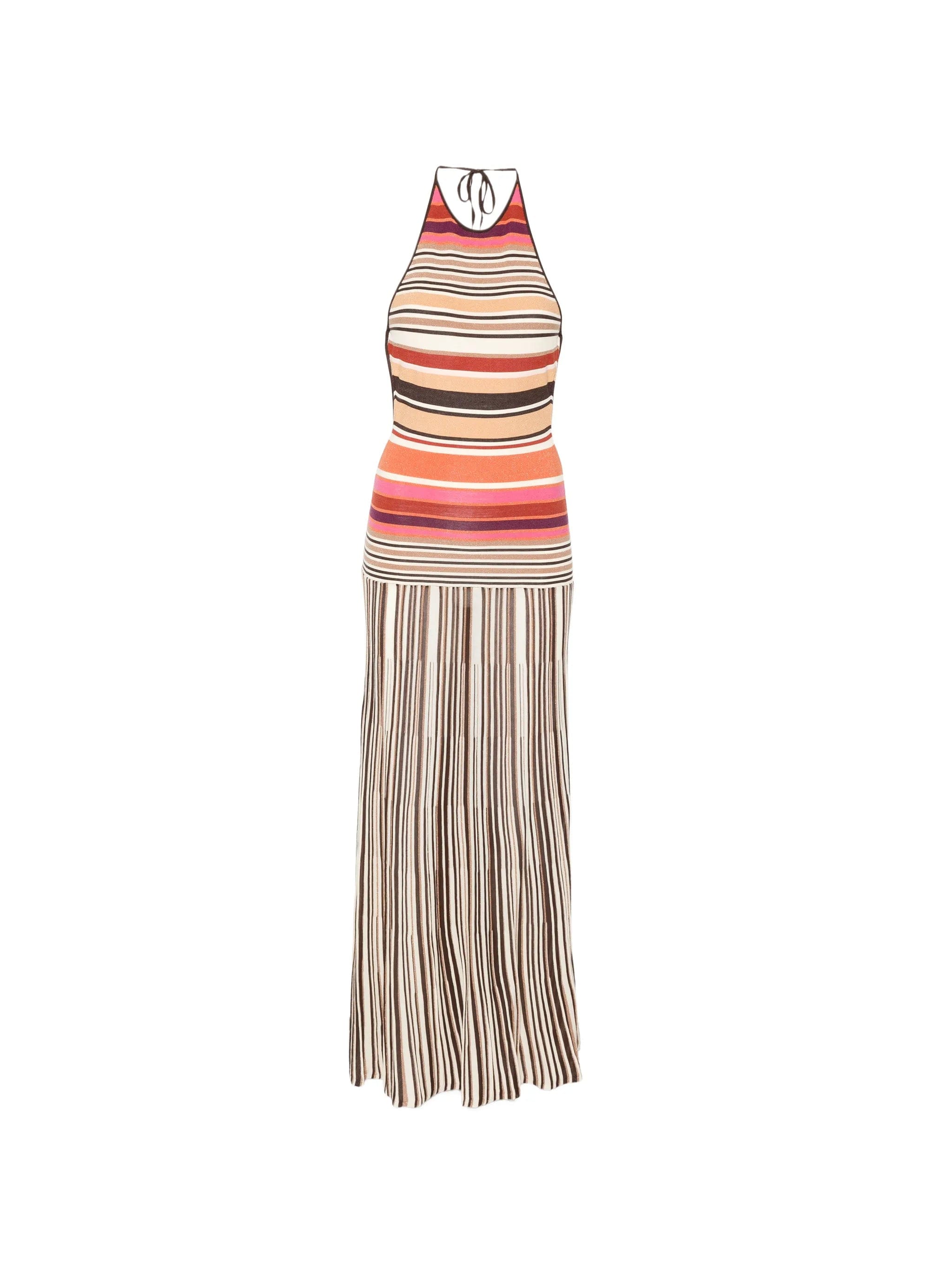 Faithfull Maretta striped halterneck dress