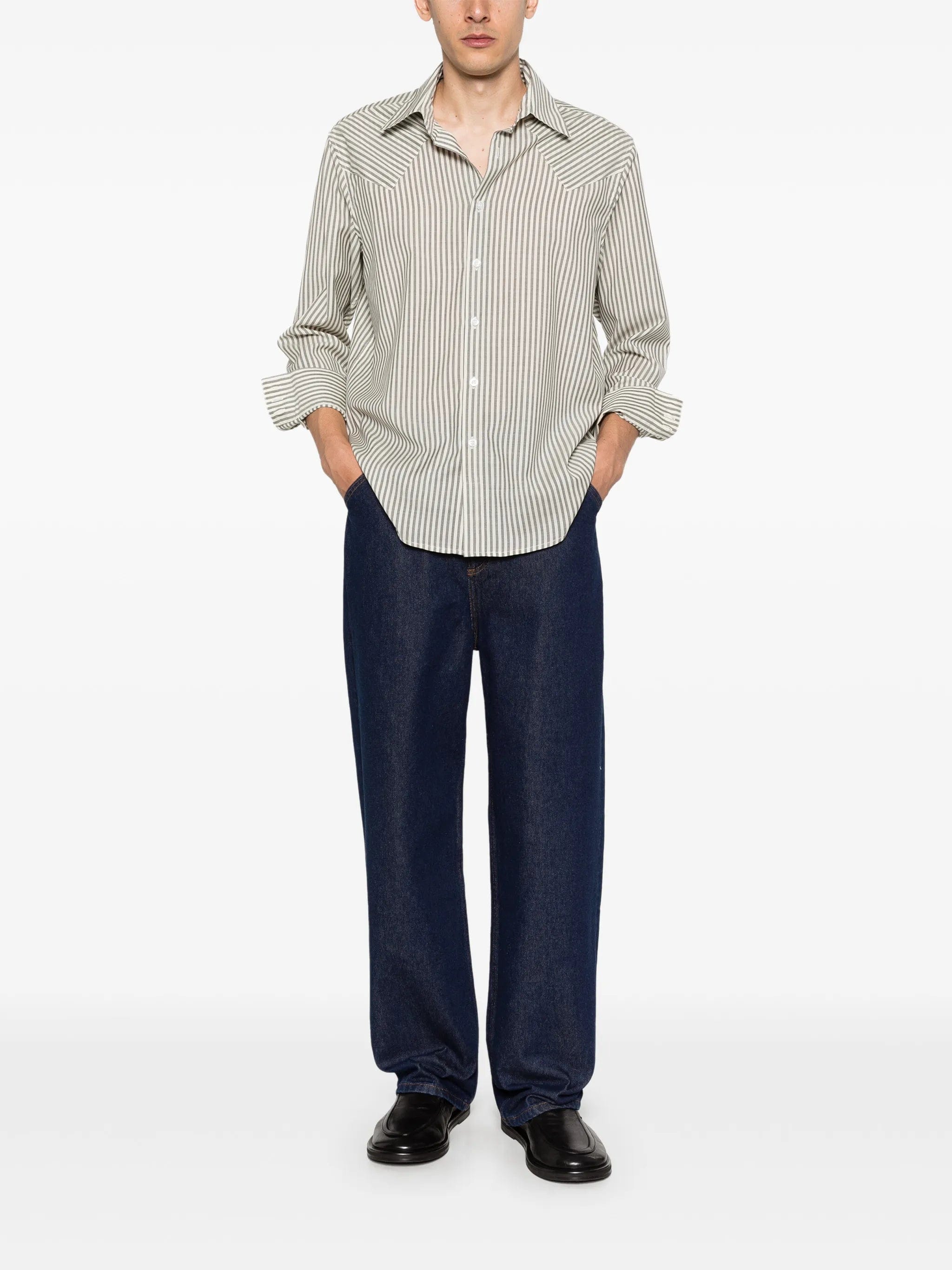 Carter Young striped western shirt