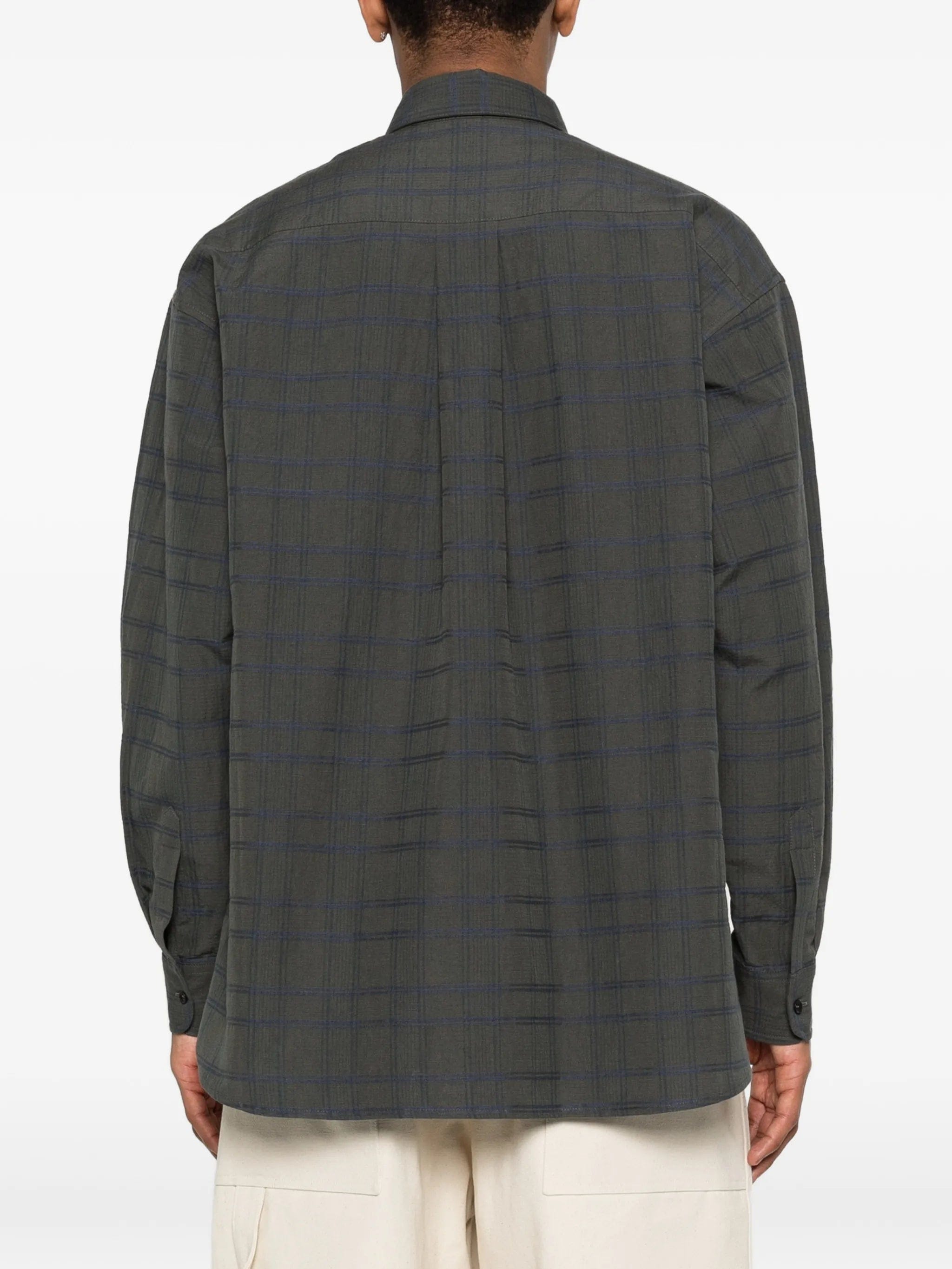 SAGE Nation Chisholm oversized long - sleeve check shirt