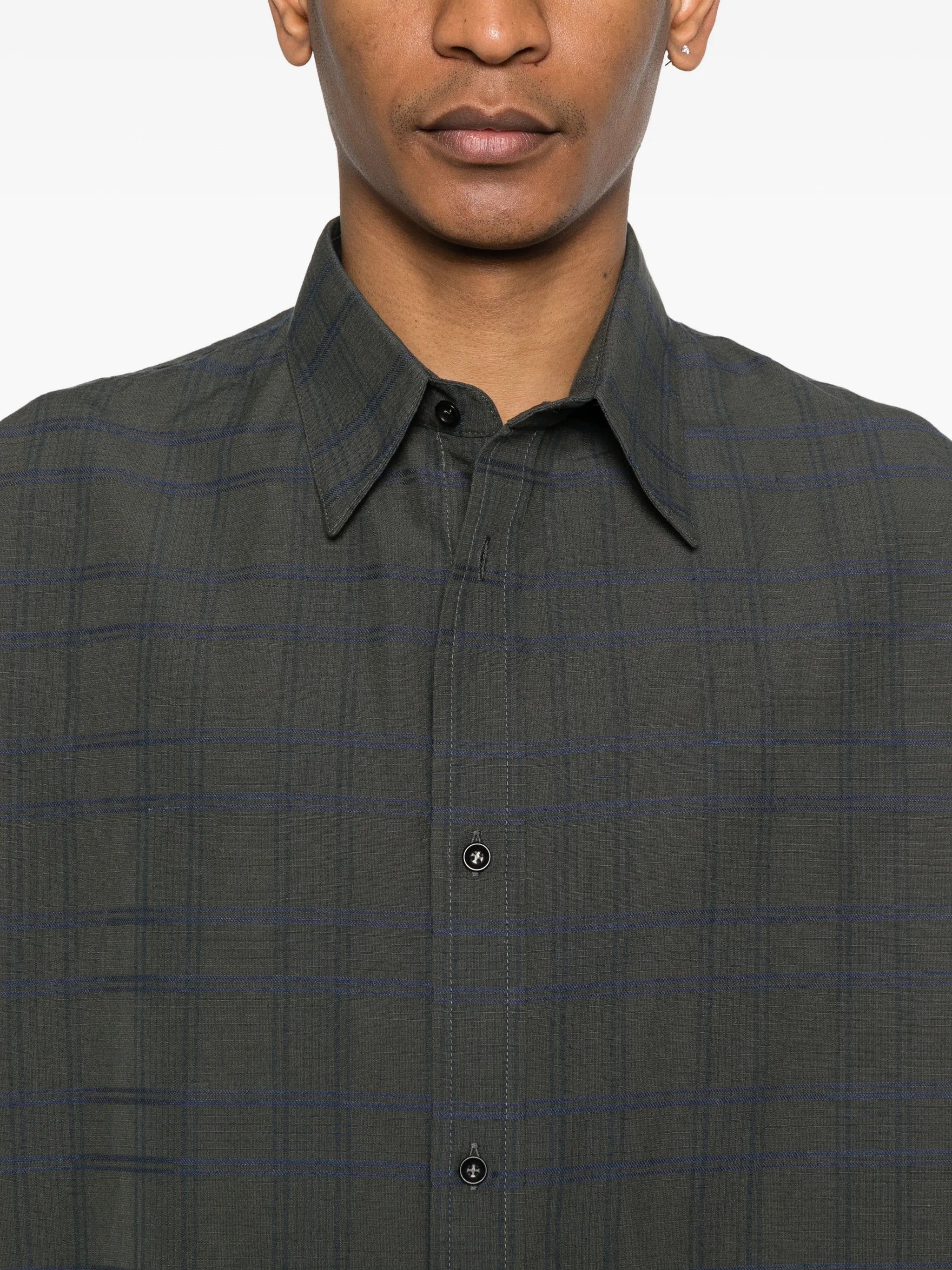 SAGE Nation Chisholm oversized long - sleeve check shirt
