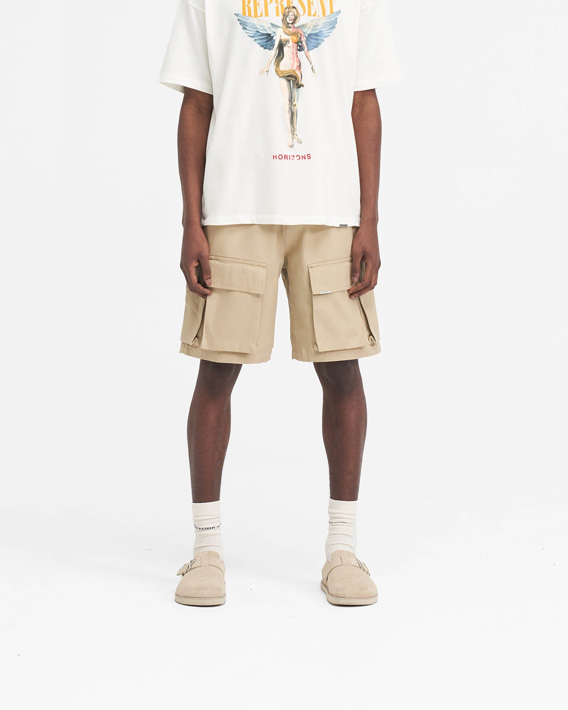 SS24 Baggy Cotton Cargo Short - Sandstone