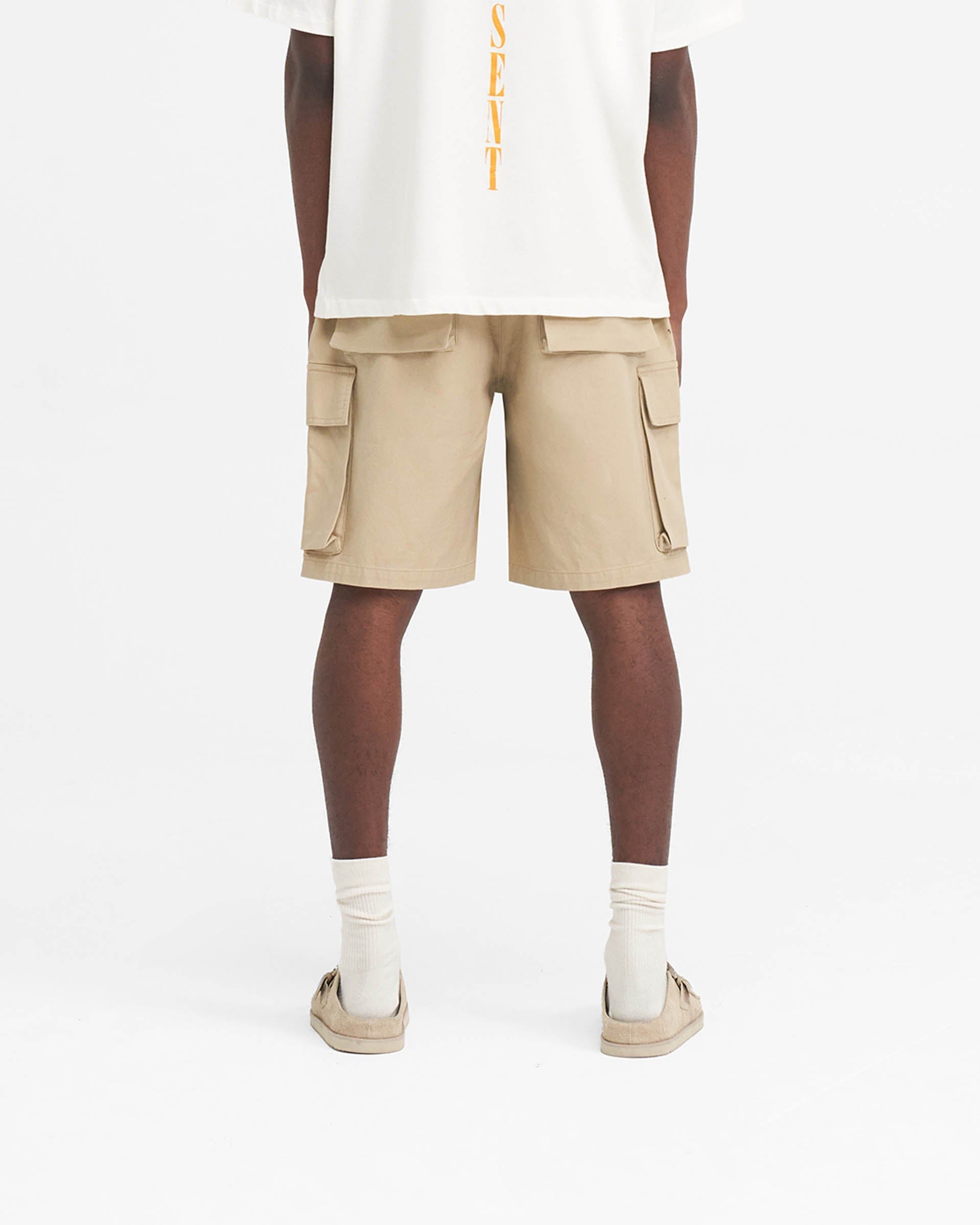 SS24 Baggy Cotton Cargo Short - Sandstone