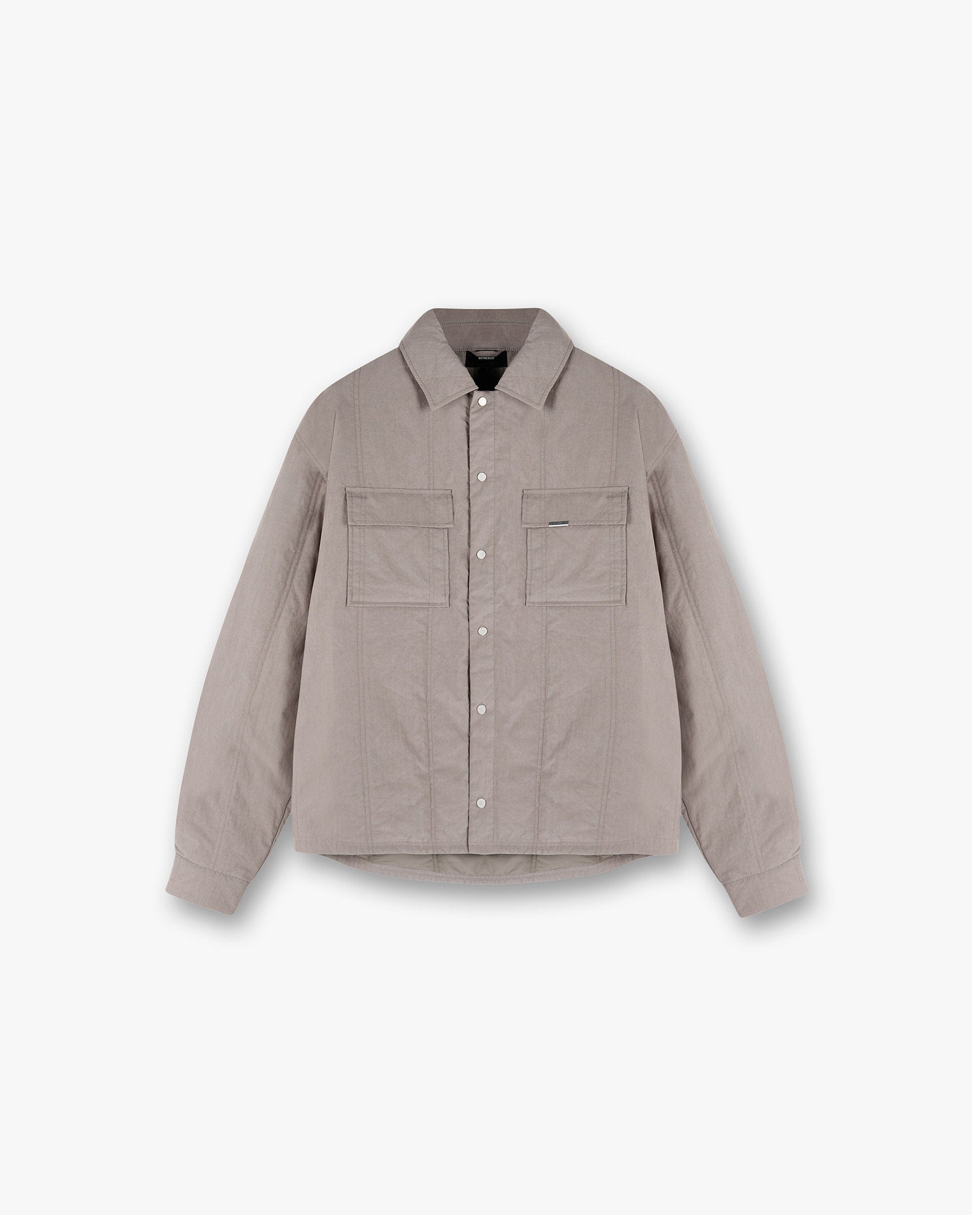 SS25 Quilted Overshirt - Mid Grey