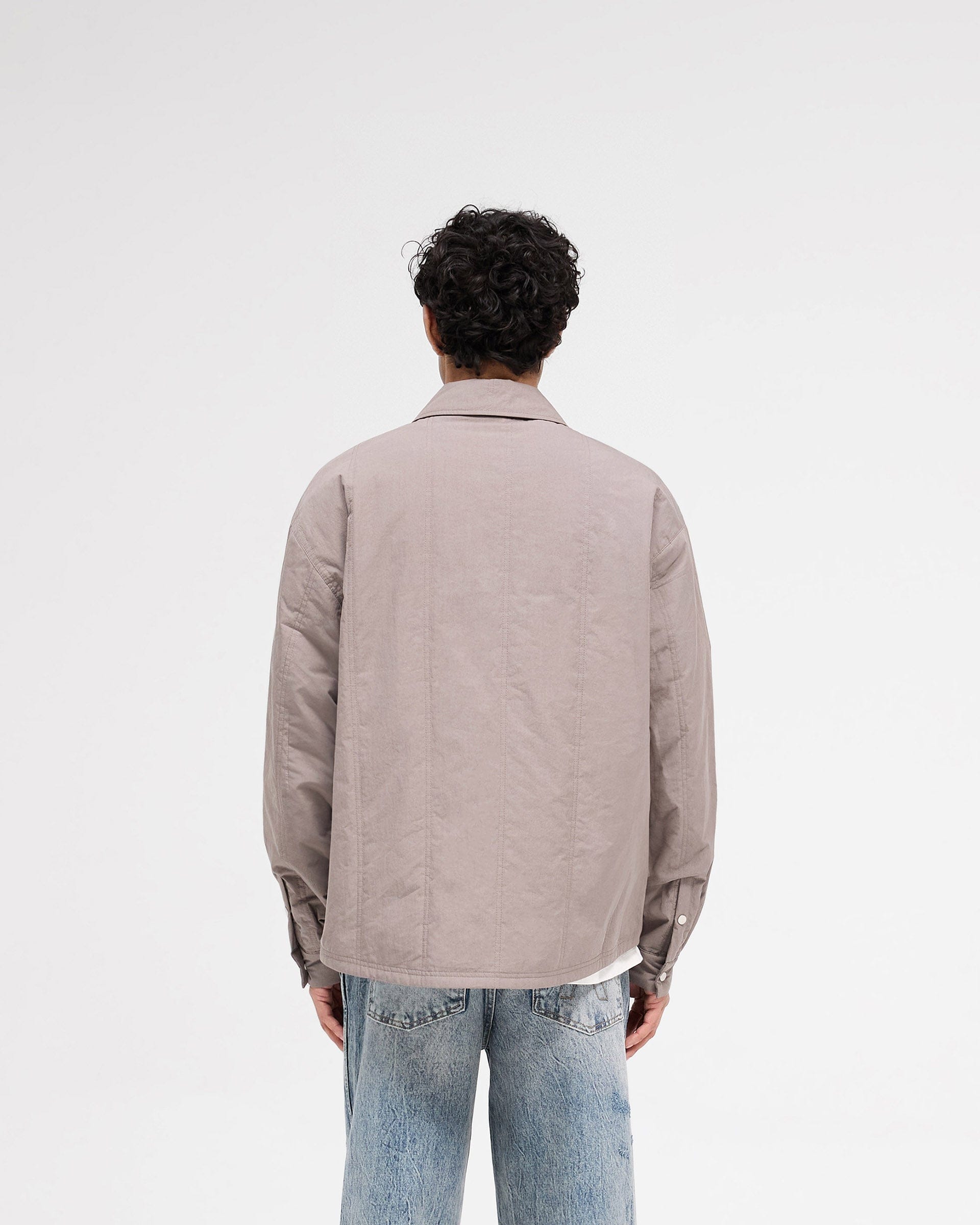 SS25 Quilted Overshirt - Mid Grey