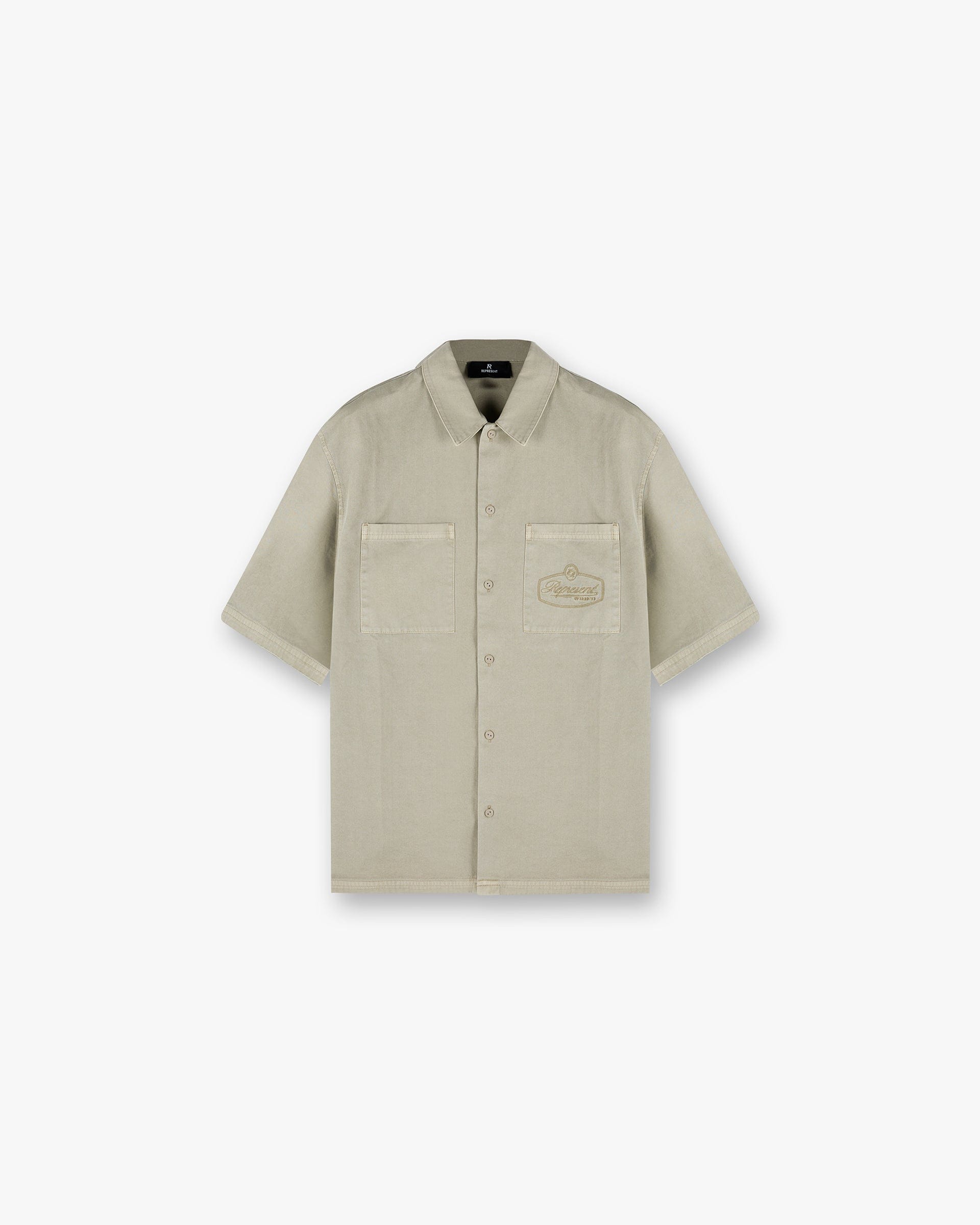 SS25 Short Sleeve Cotton Overshirt - Beige
