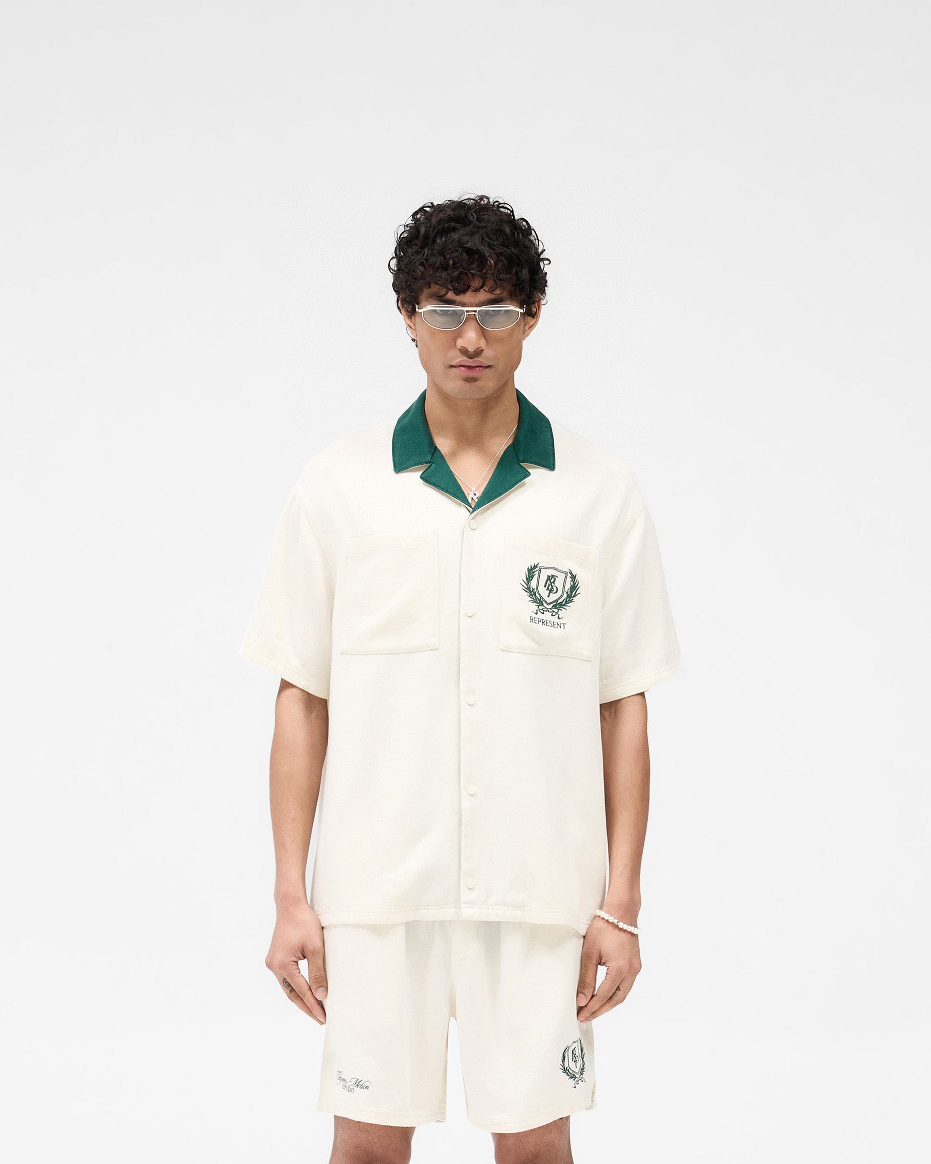 SS25 Represent Crest Shirt - Antique White