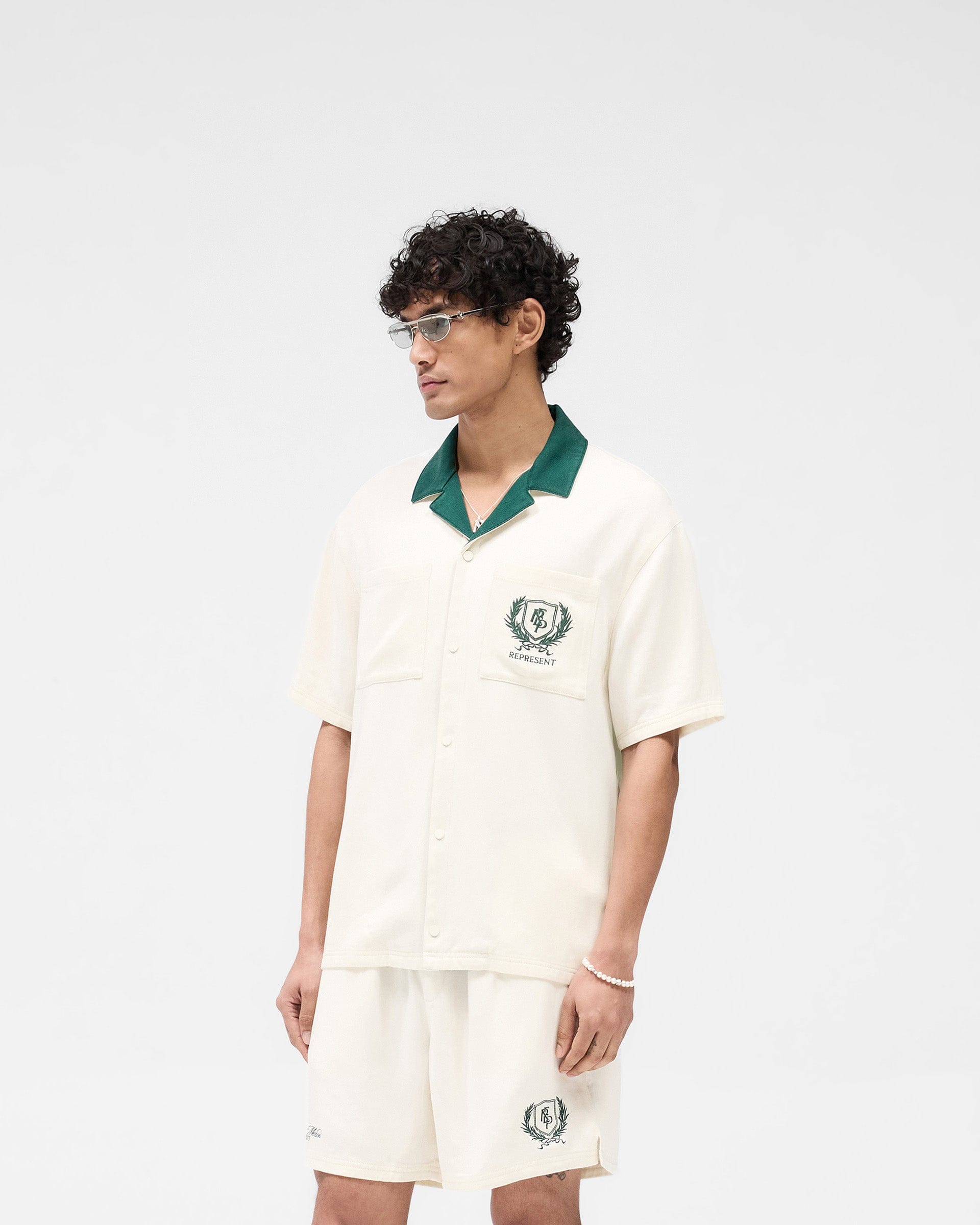 SS25 Represent Crest Shirt - Antique White