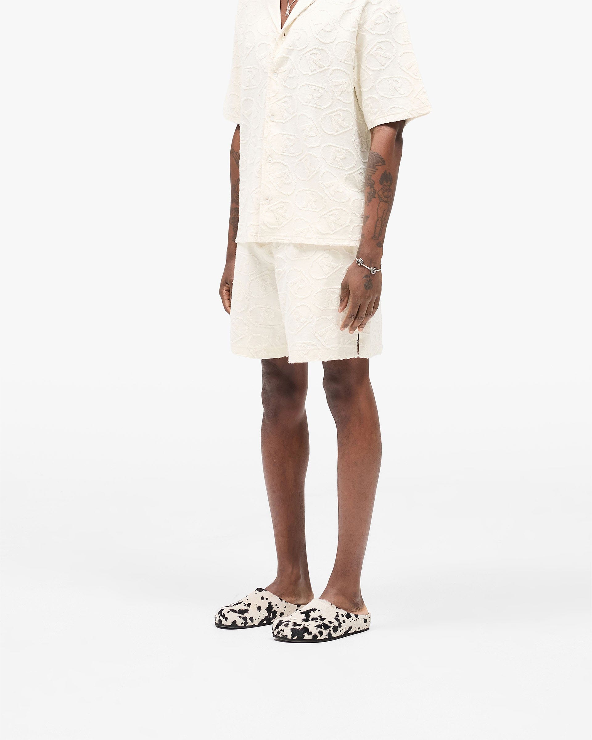 FW25 Other All Over Print Towel Short - Aged White