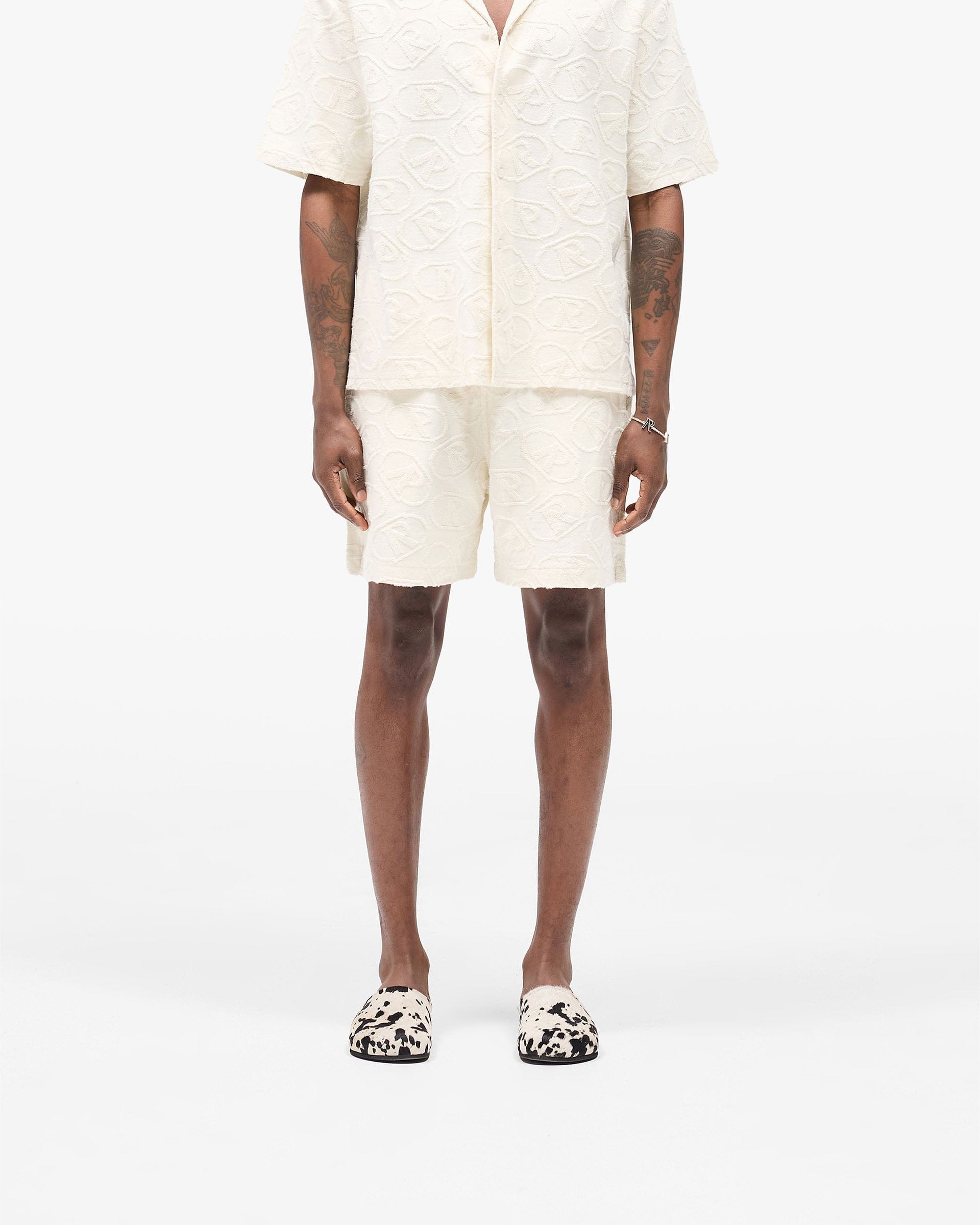 FW25 Other All Over Print Towel Short - Aged White