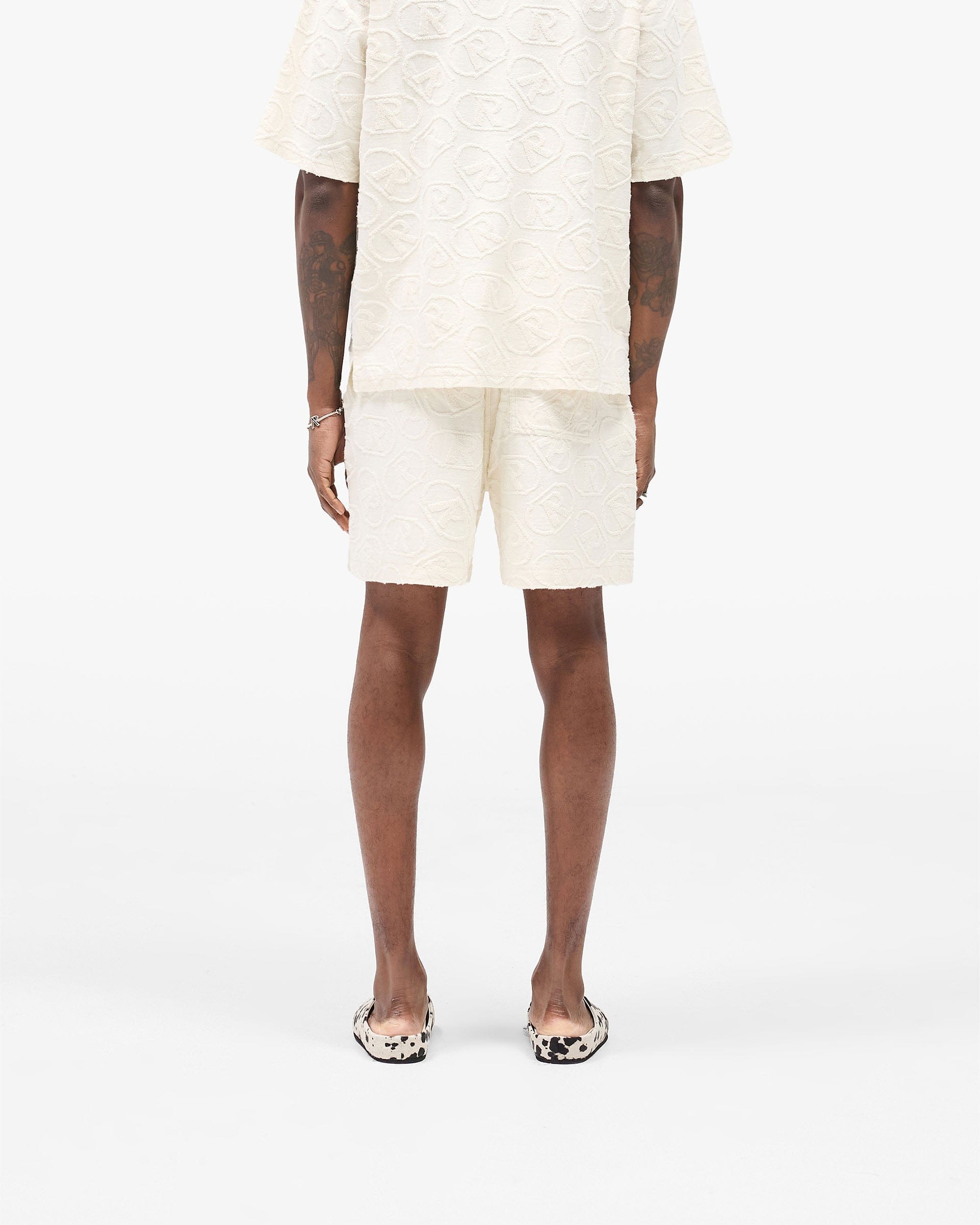 FW25 Other All Over Print Towel Short - Aged White