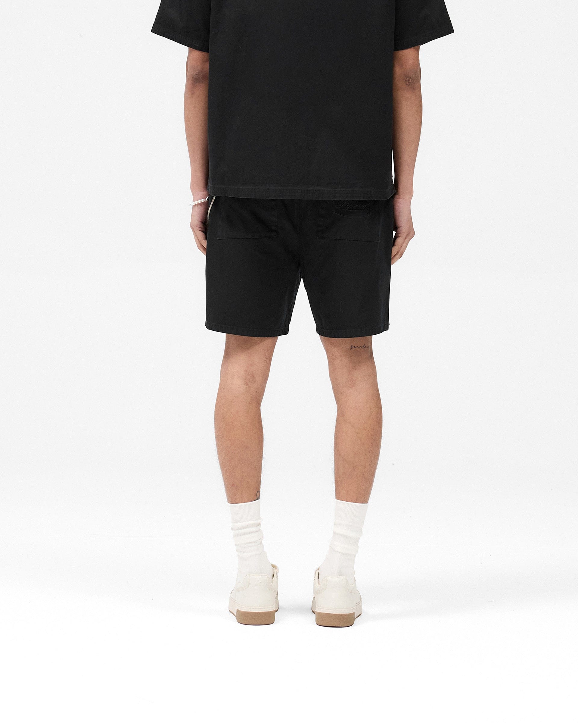 SS25 Cotton Tailored Short - Jet Black
