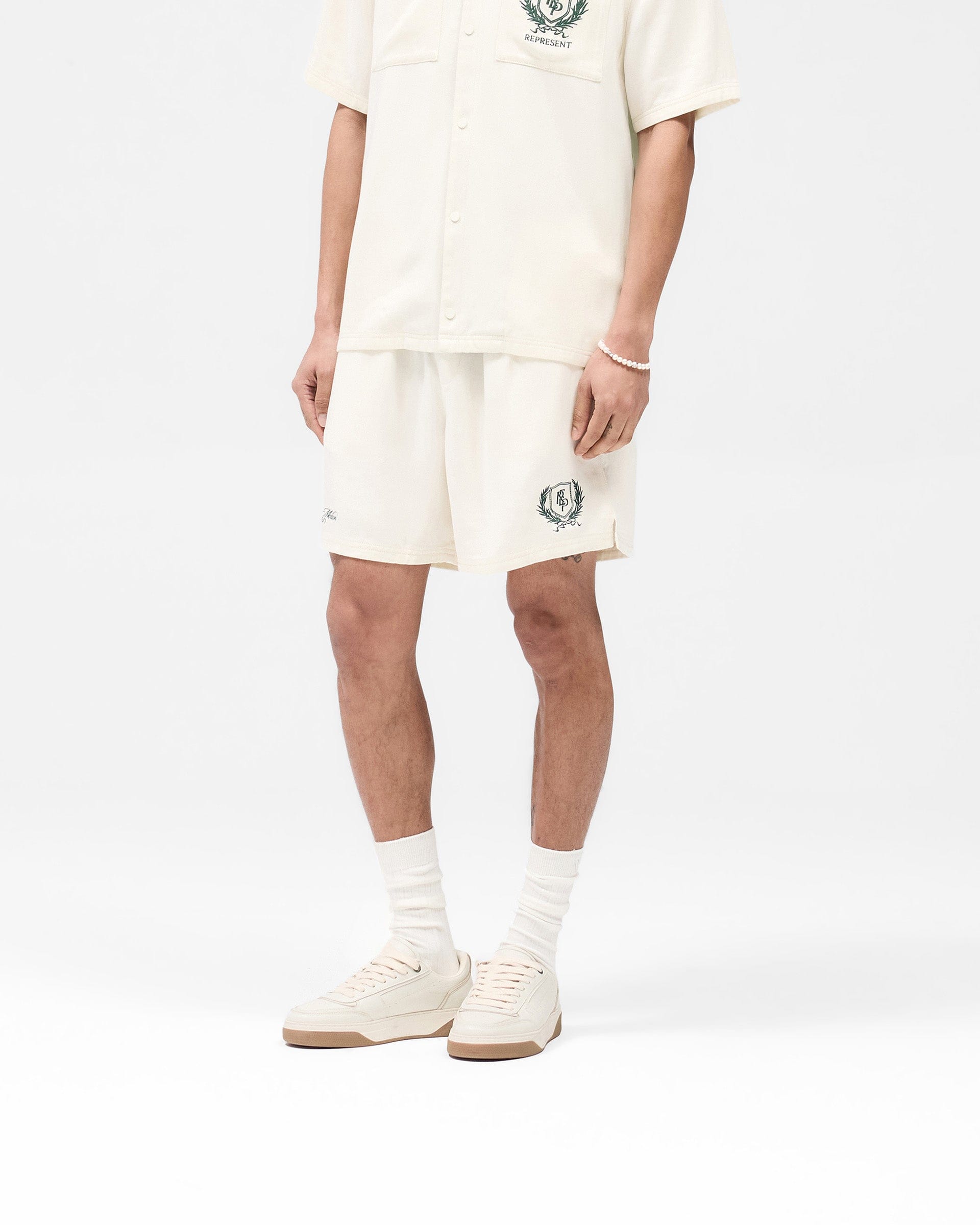 SS25 Represent Crest Short - Antique White