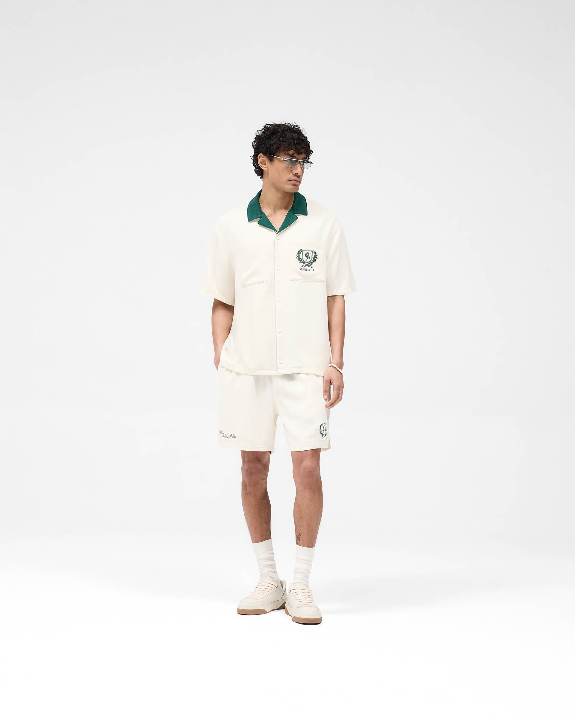 SS25 Represent Crest Short - Antique White