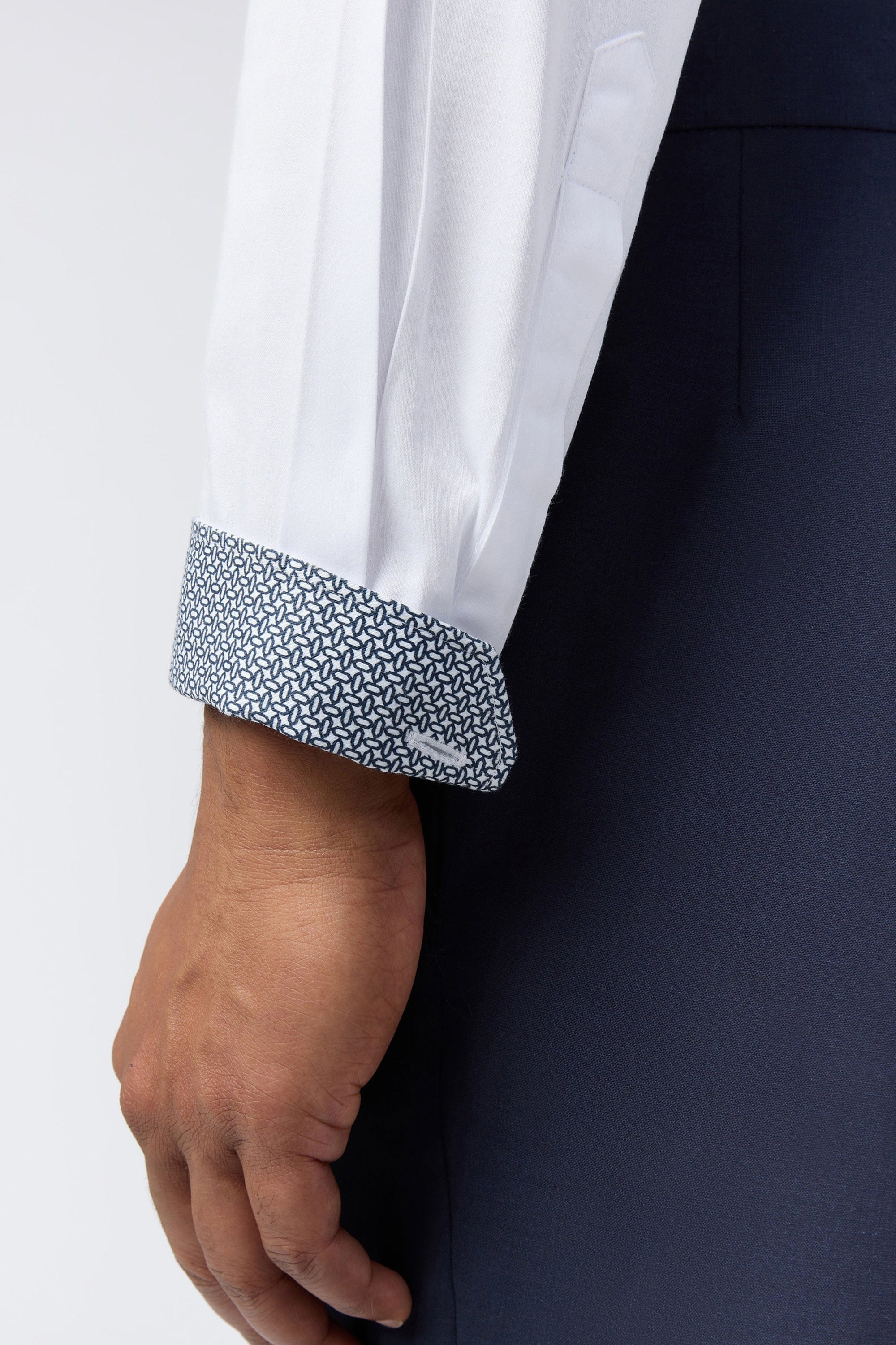 WHITE* Emile - Emile Stretch White Slim Shirt White