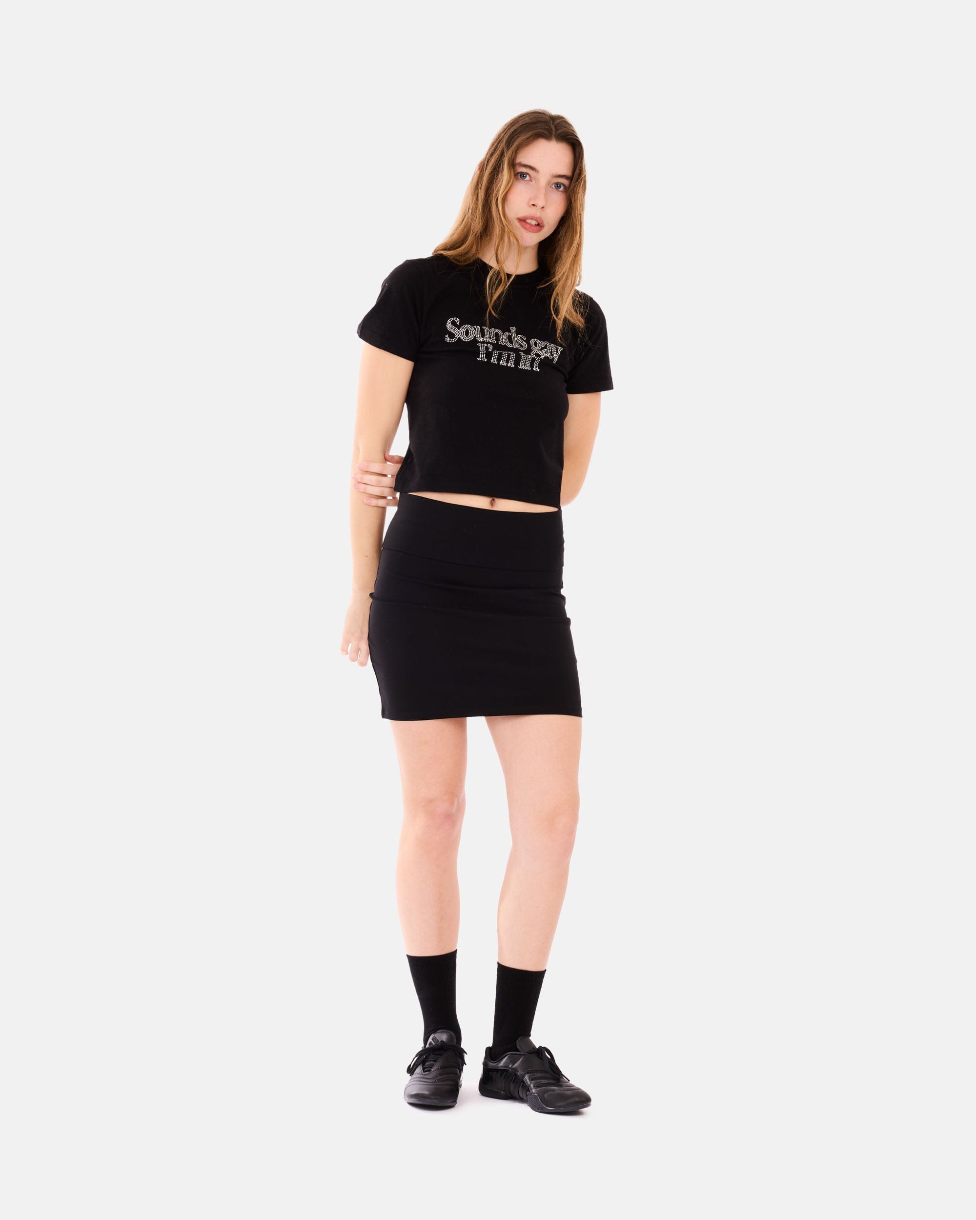 DG Organic Basics Aps Core Foldover Mini Skirt