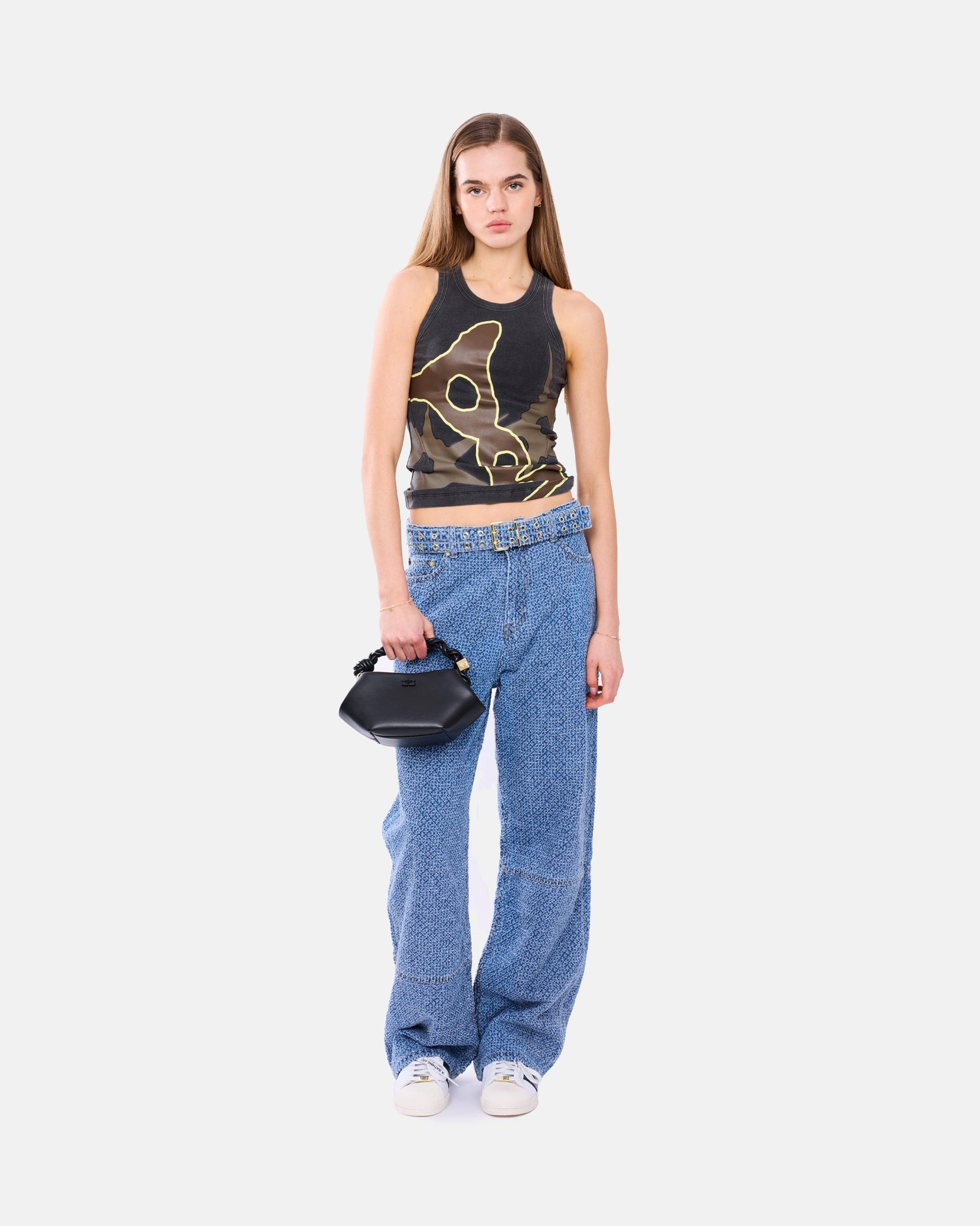 GANNI A/S Fluffy Denim Izey Belt