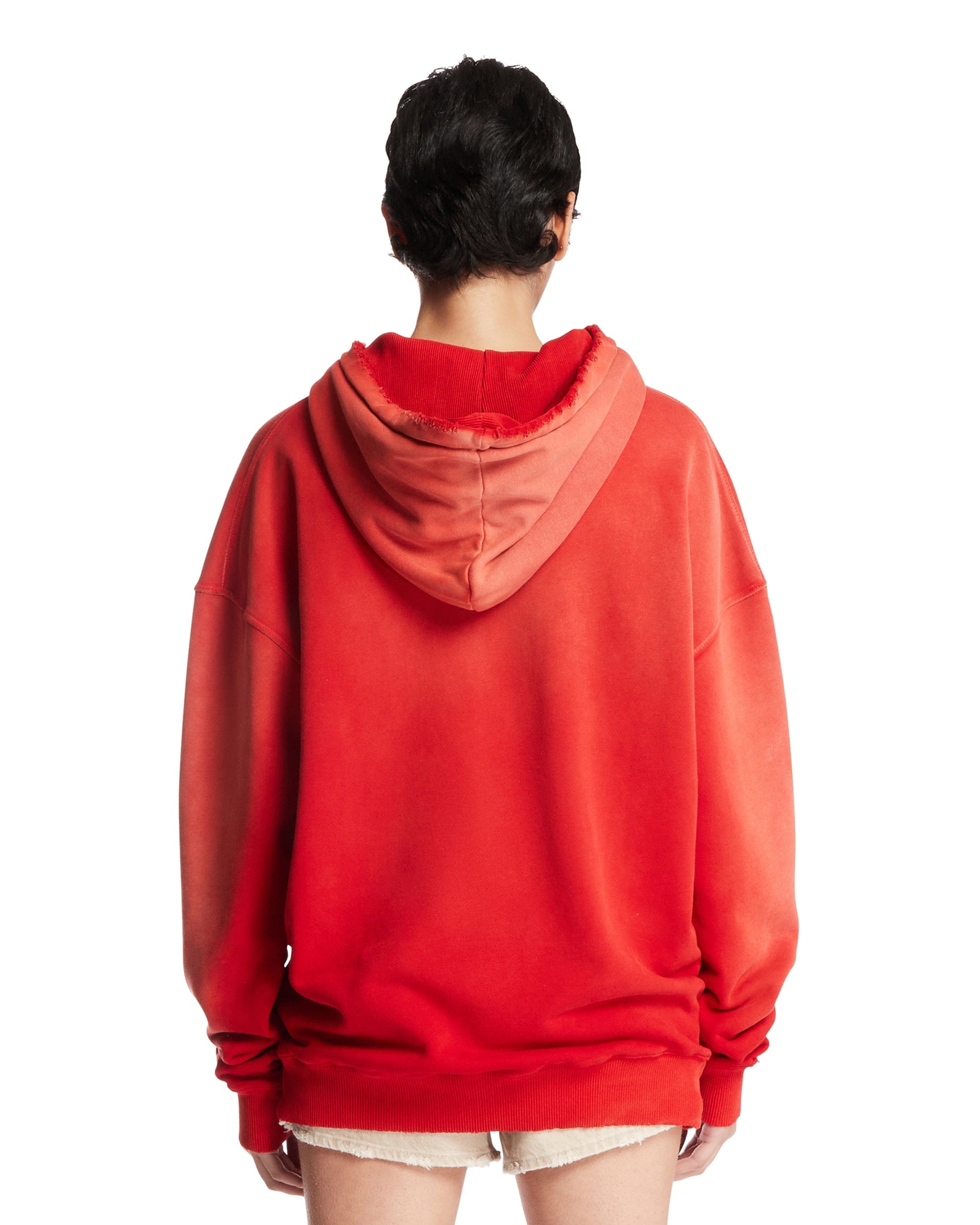 ANTIK DENIM Felpa Oversize In Cotone Rossa