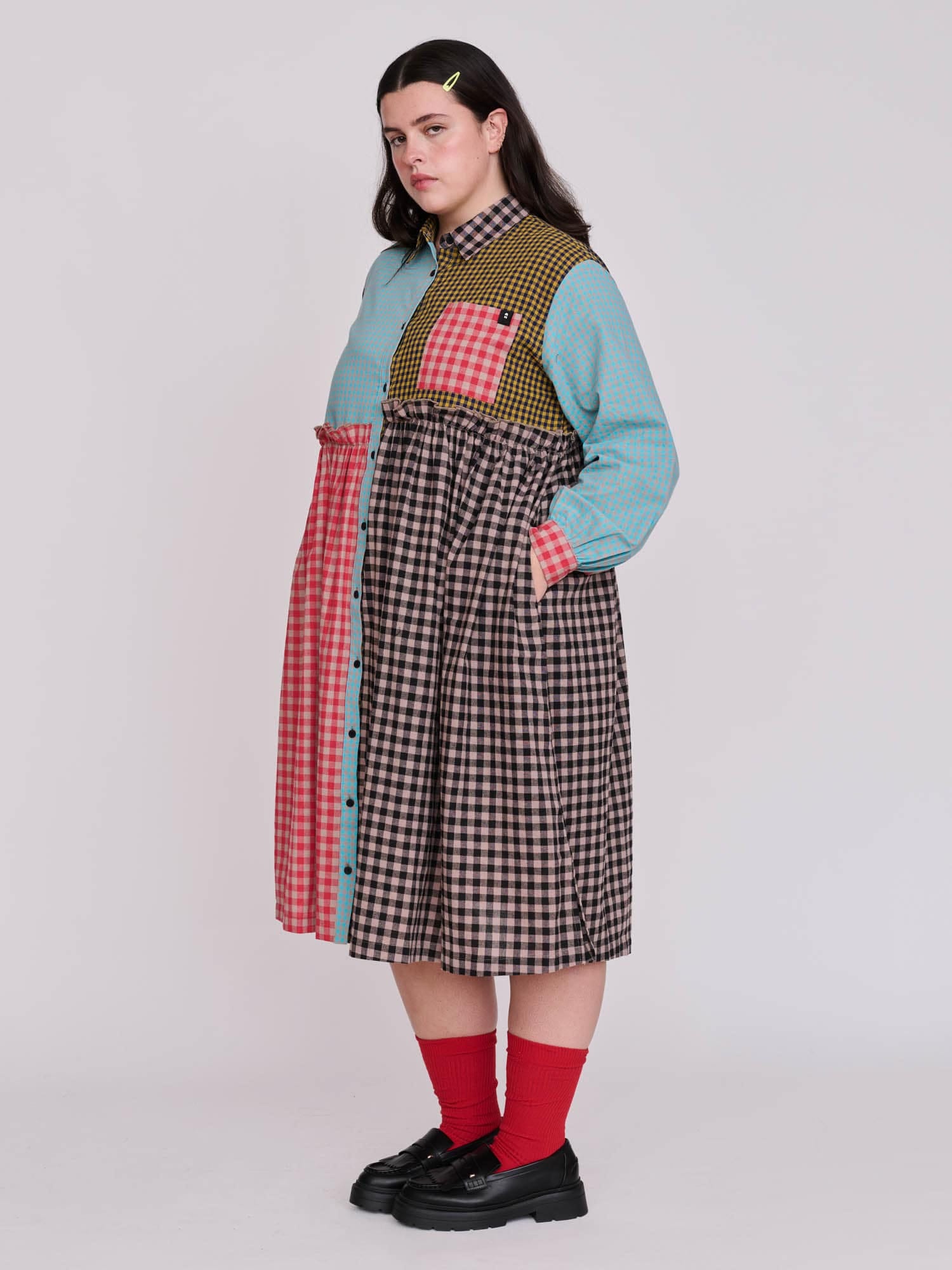 Lazy Oaf Mismatched Shirt Dress