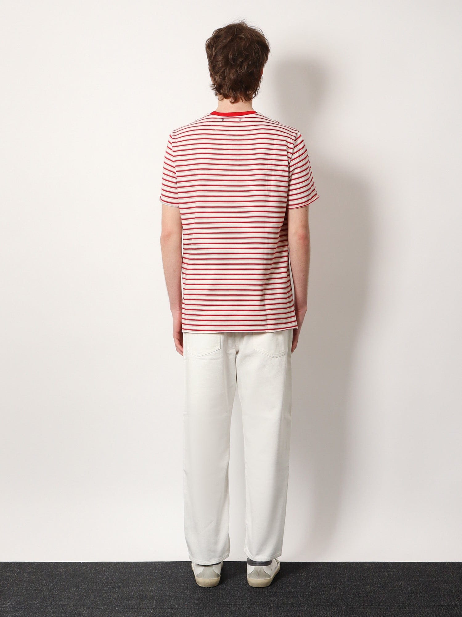 Golden GOOSE Deluxe BRAND Striped cotton t - shirt with logo