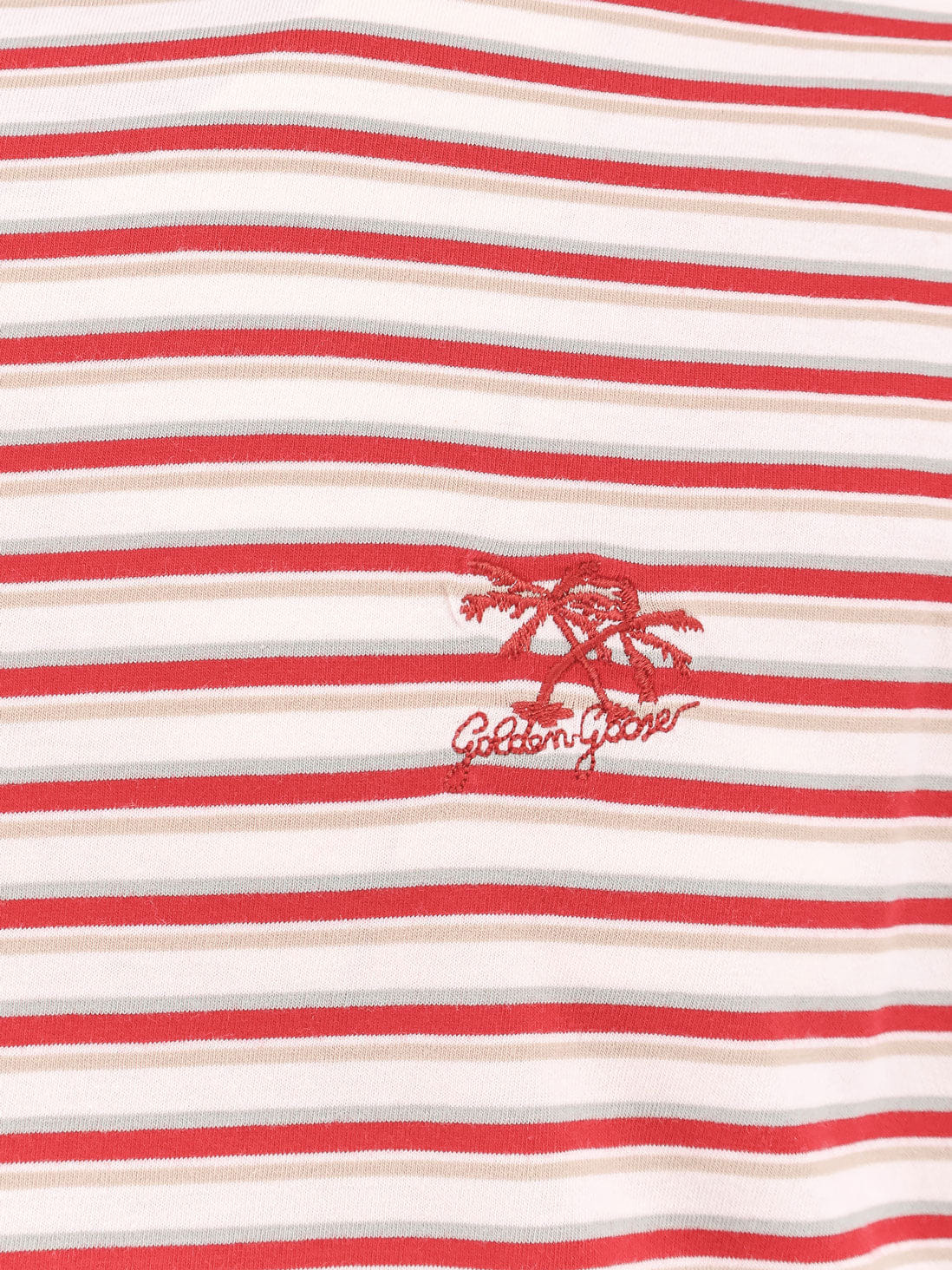 Golden GOOSE Deluxe BRAND Striped cotton t - shirt with logo