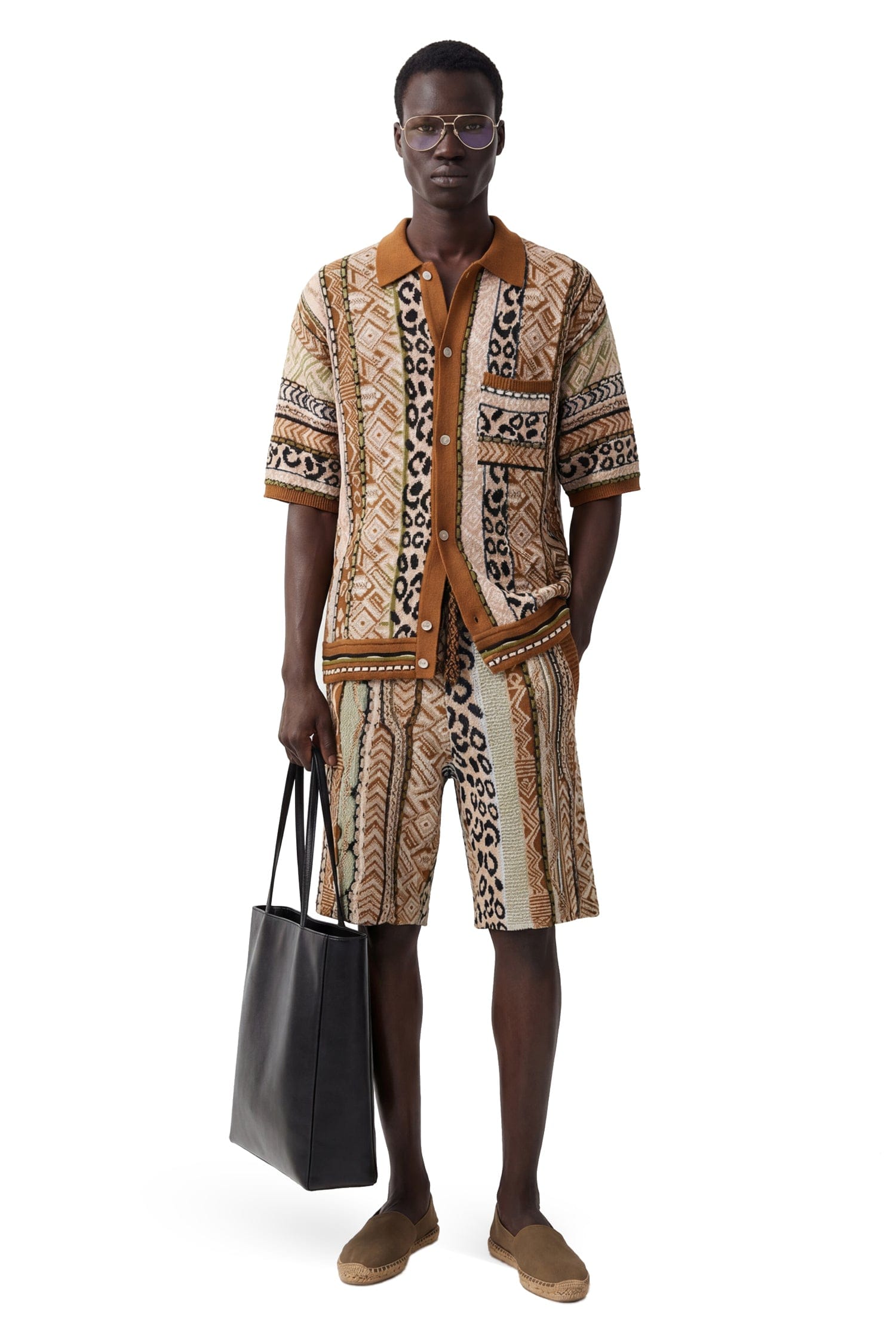 Laneus Graphic Knit Shorts