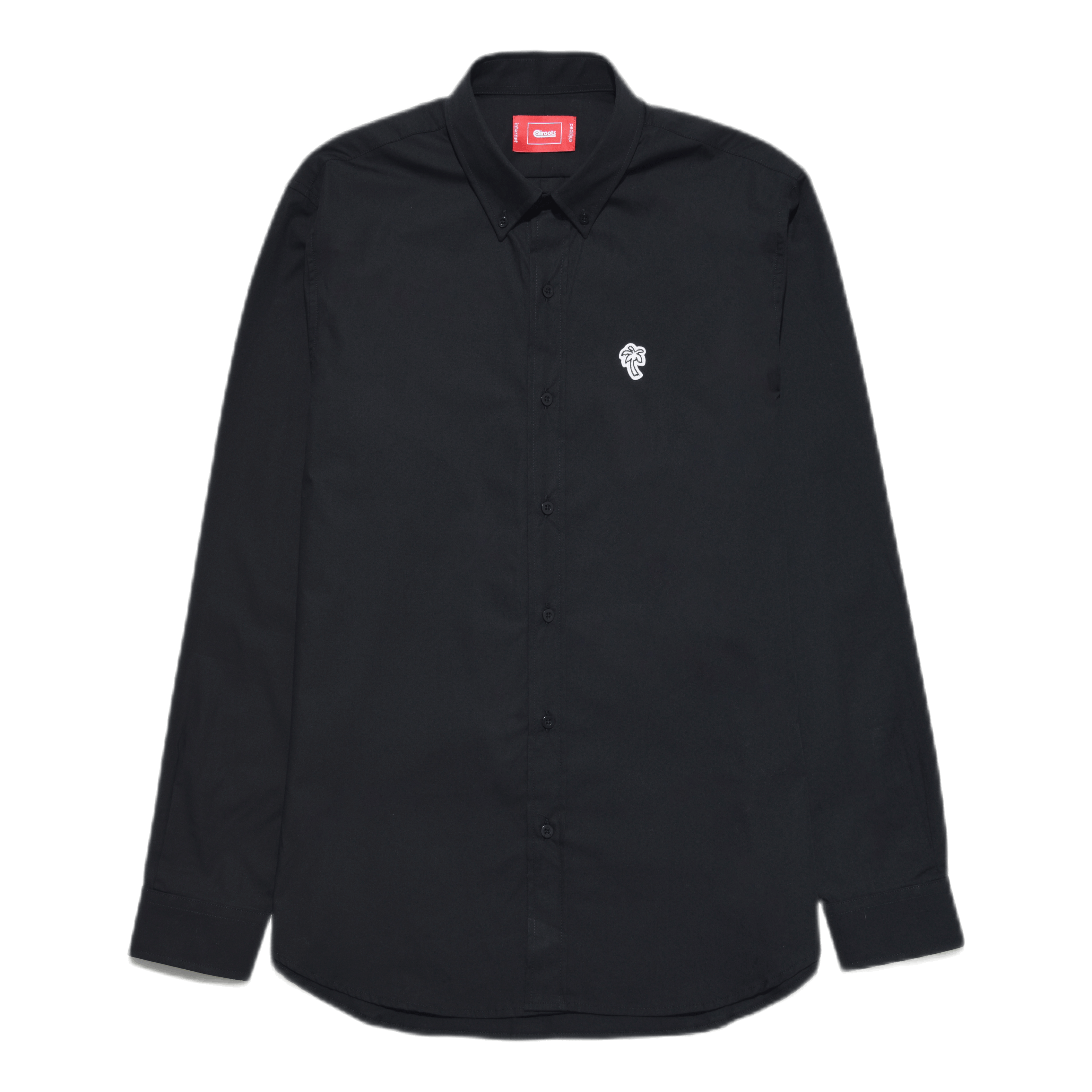 Cali Poplin Palm Shirt Black