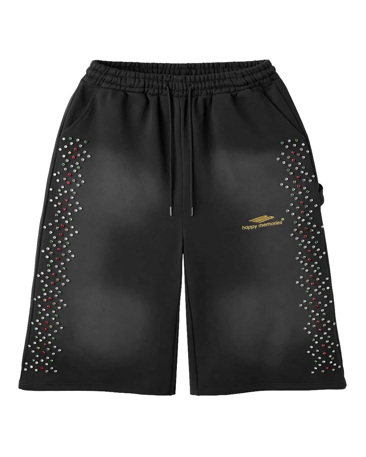HMDD Crystal 3/4 Shorts Black