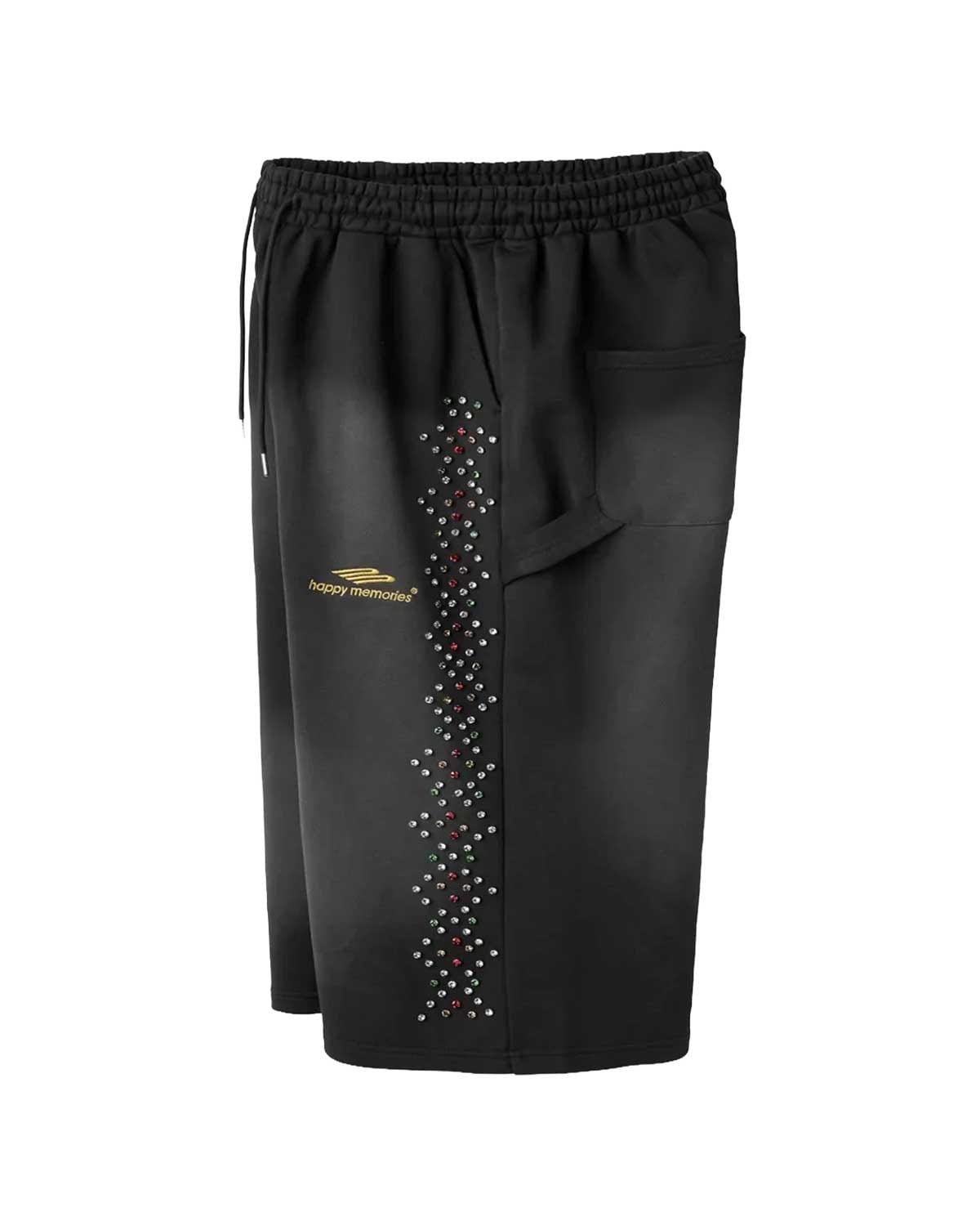 HMDD Crystal 3/4 Shorts Black
